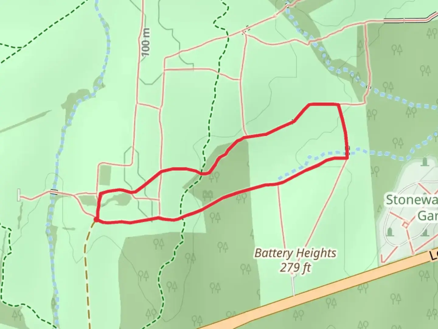 An image depicting the trail Brawner Farm Loop Trail and its surrounding area.