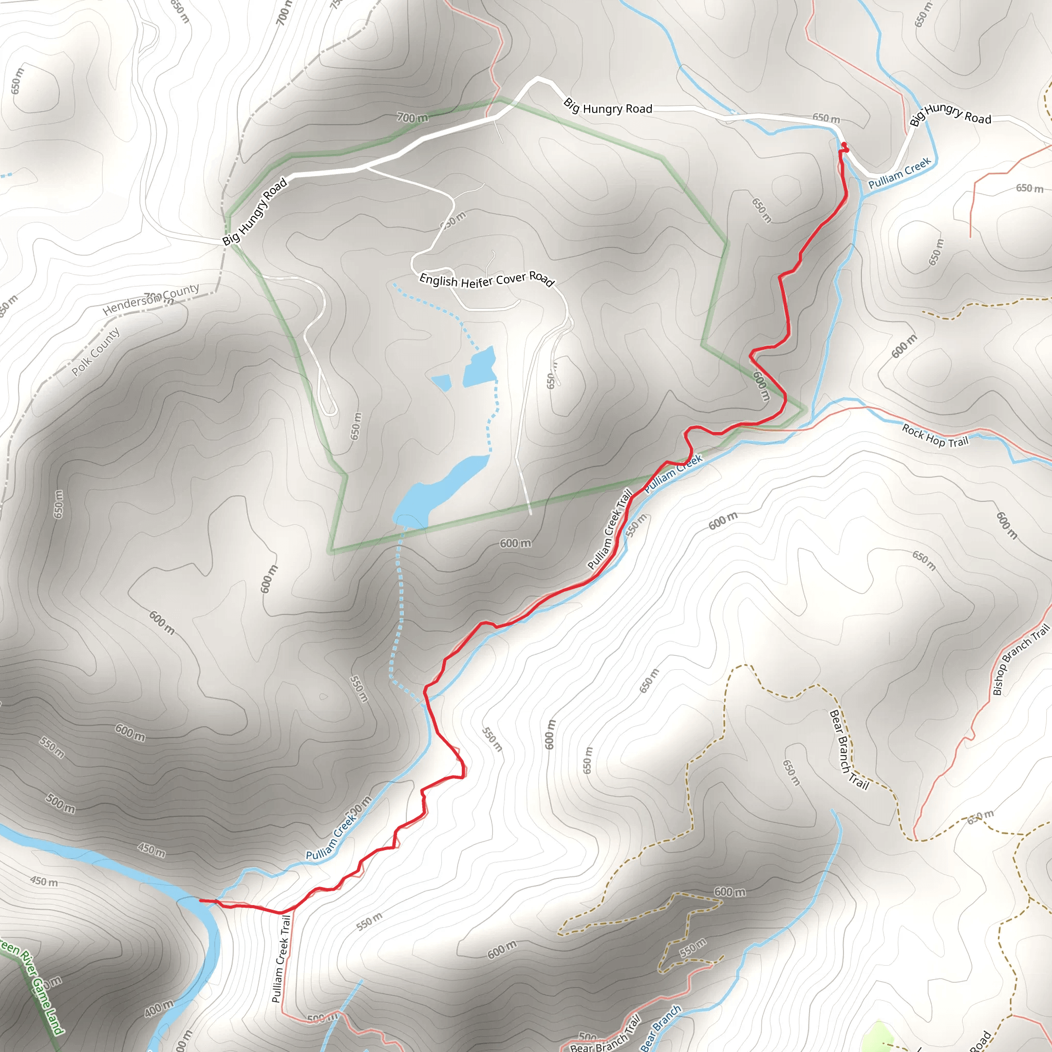 Green River via Pulliam Creek mobile static map
