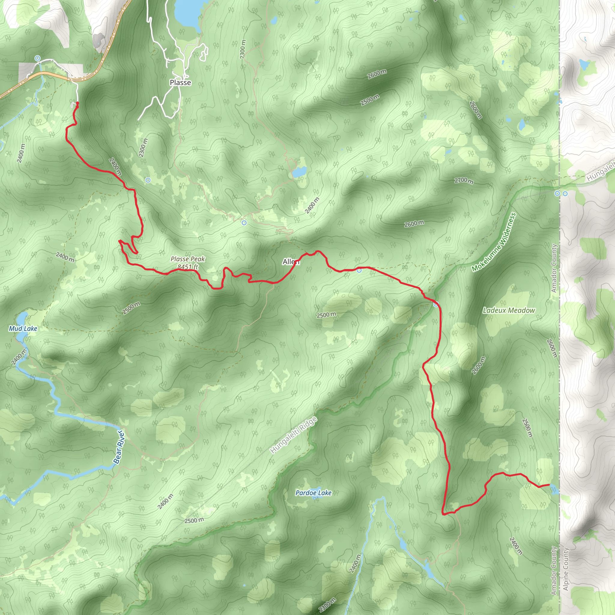 Black Rock Lake Trail mobile static map