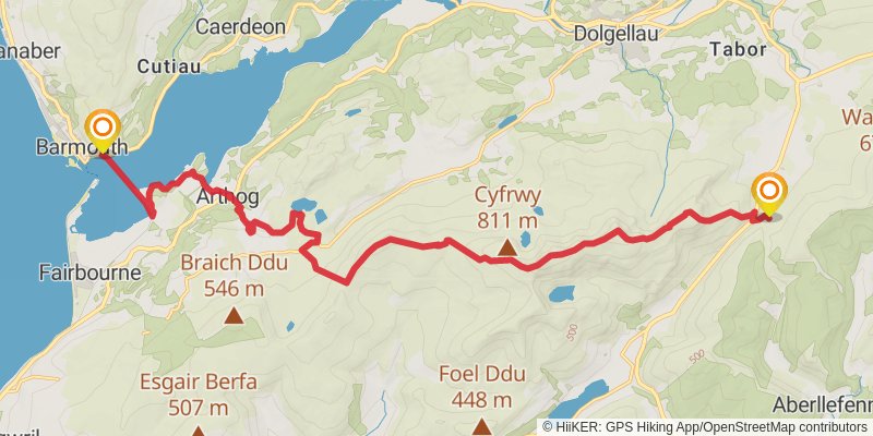 Cambrian Way stage 20 Map