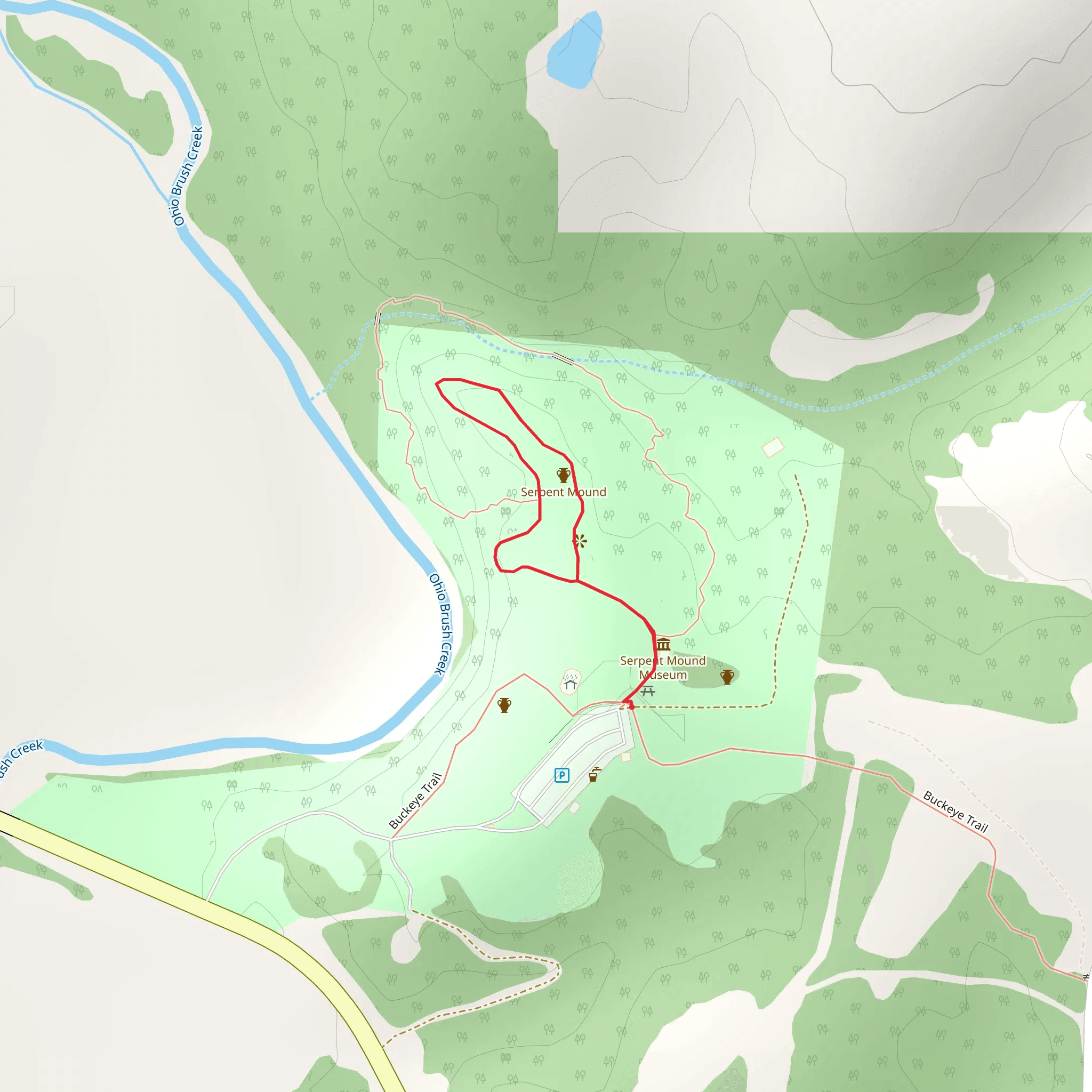 Serpent Mound Park Loop mobile static map