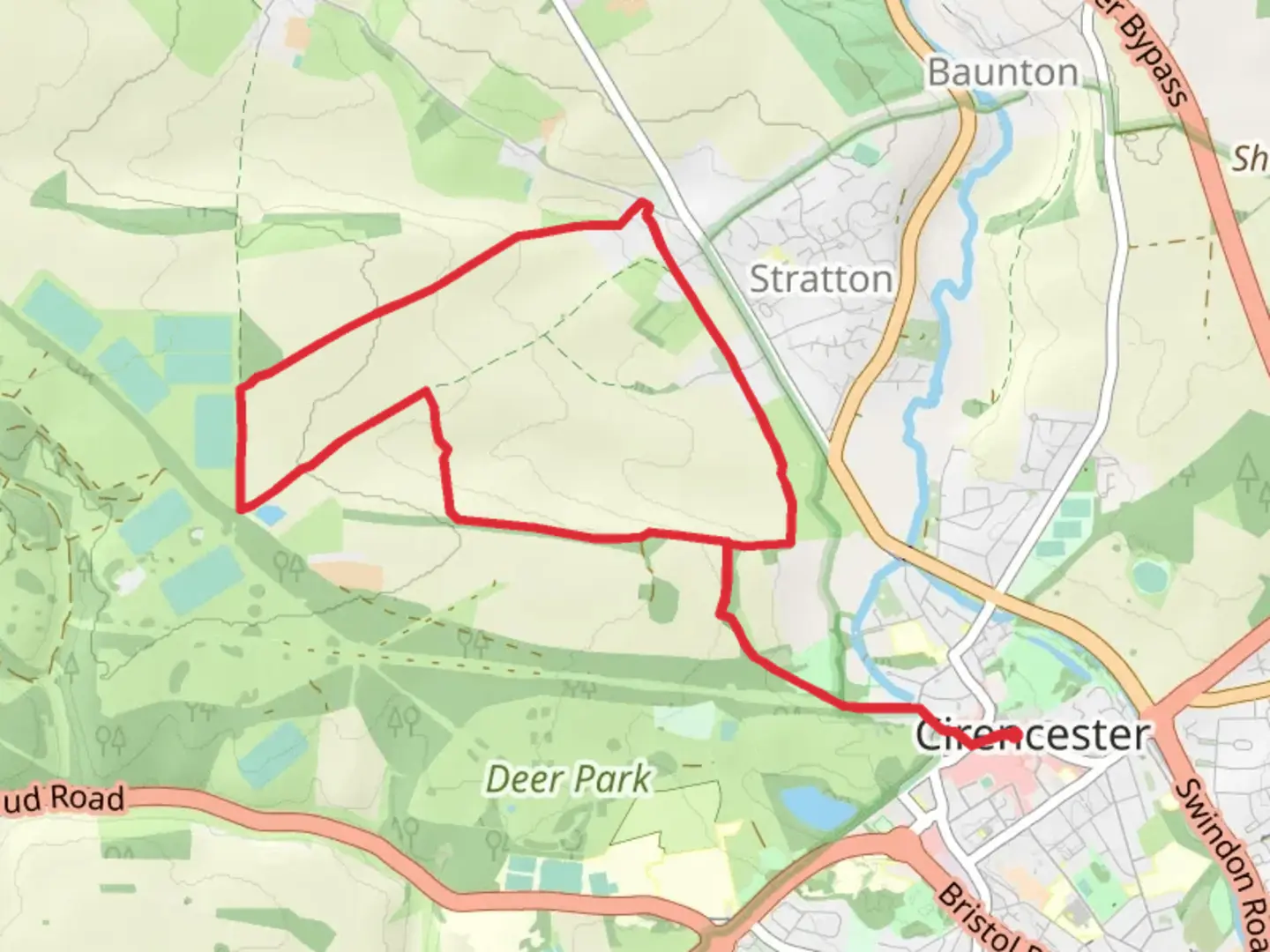 An image depicting the trail Stratton Loop and its surrounding area.