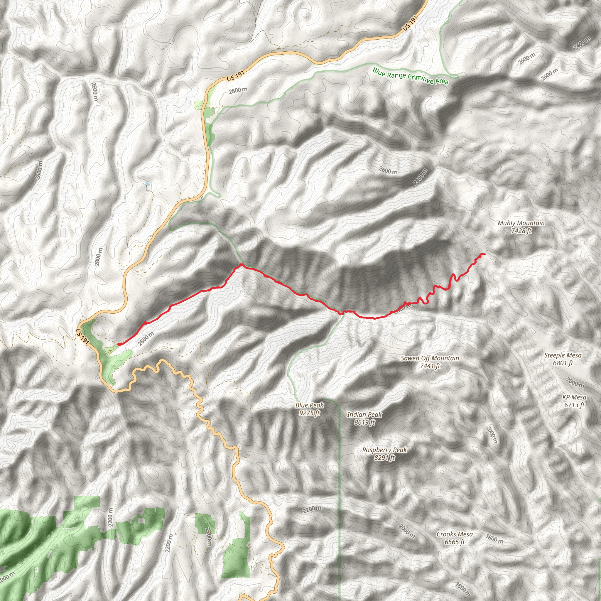 KP Trail mobile static map