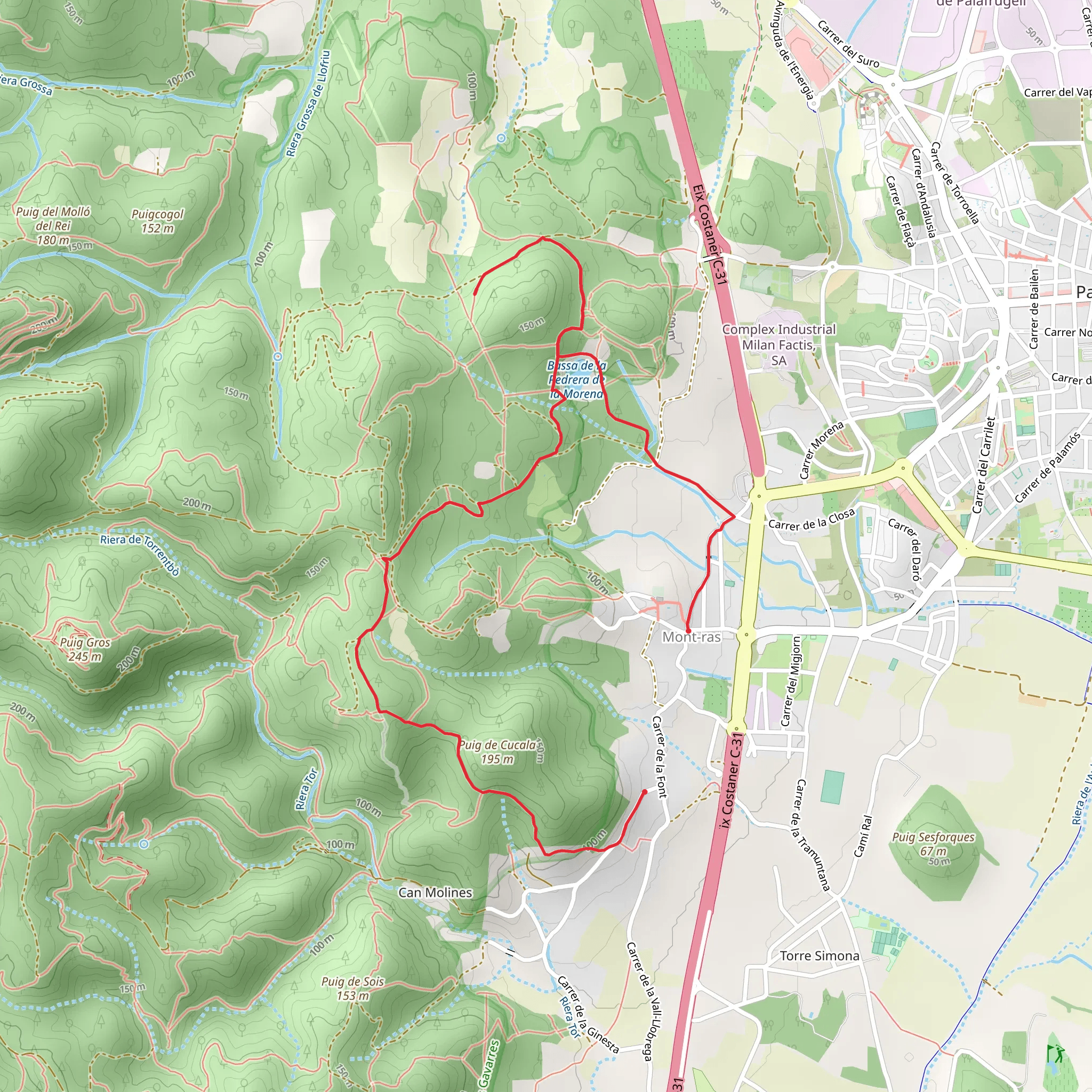 Trail of the Mont-ras Mines SL C 24 mobile static map