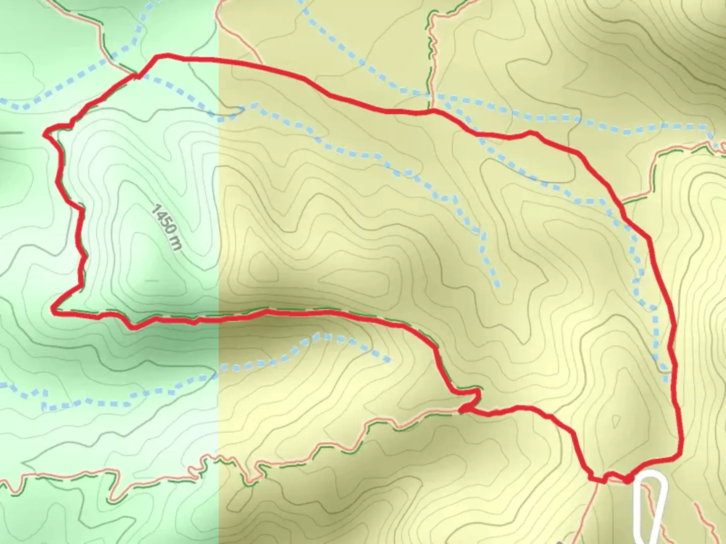An image depicting the trail Lower Sunset Loop and its surrounding area.