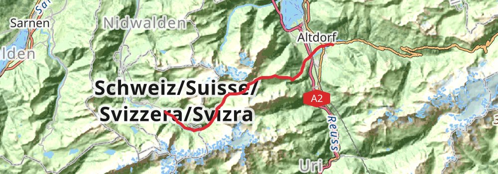 Via Alpina - Green Trail stage 9 Map