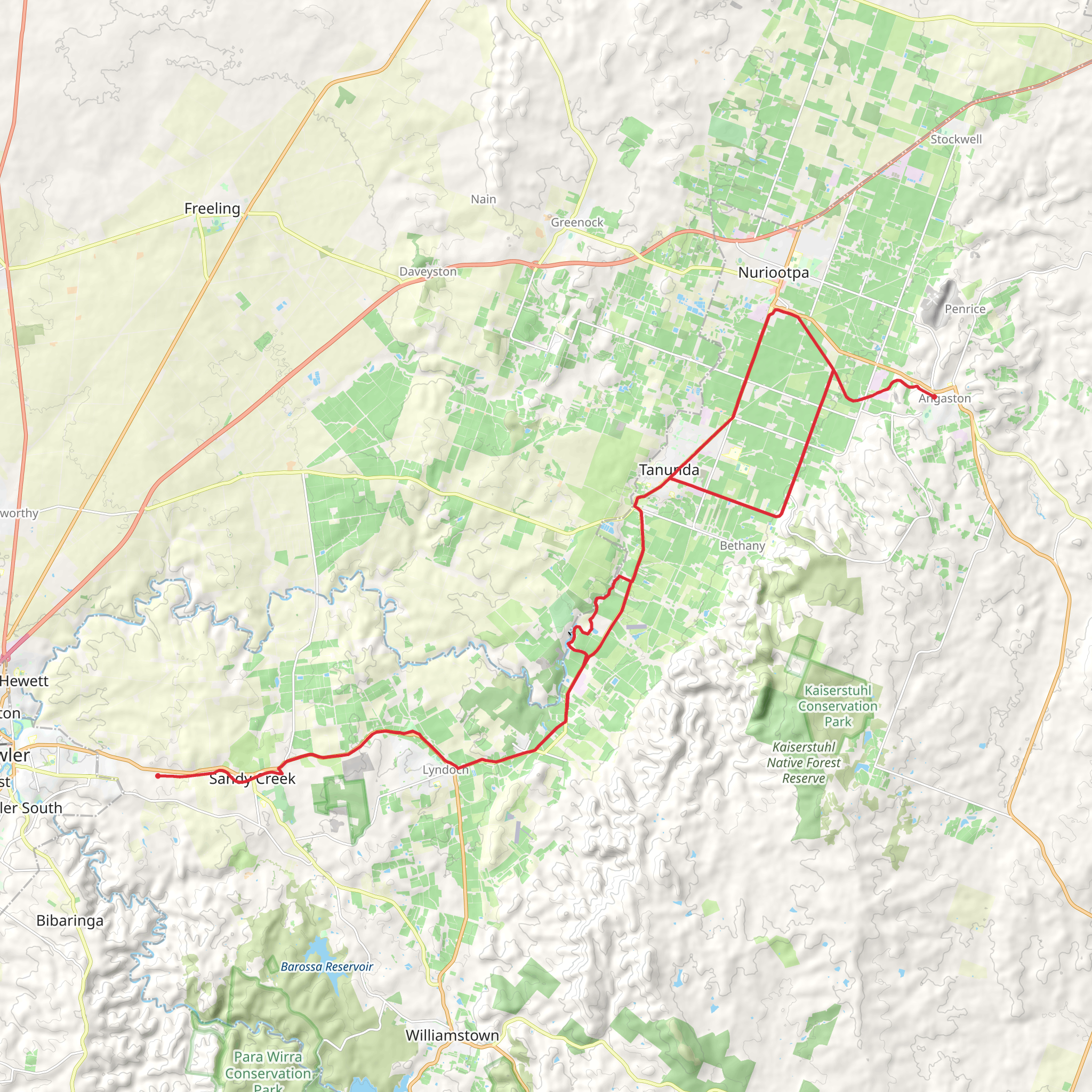 The Barossa Trail mobile static map