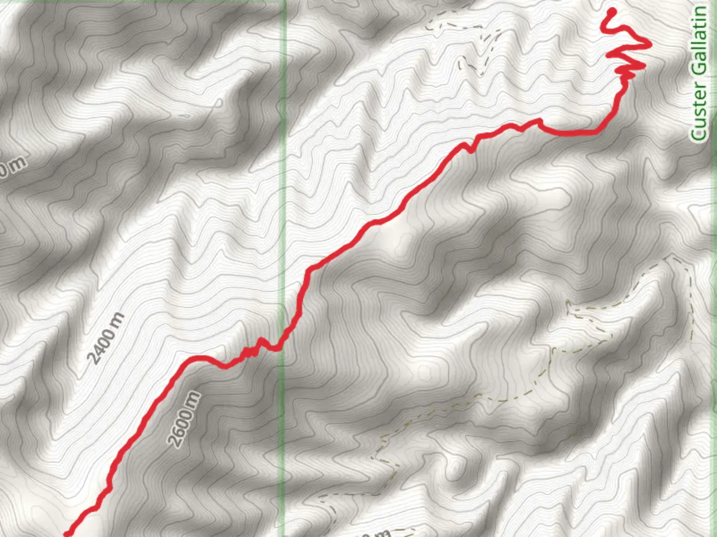 An image depicting the trail West Pine Creek Trail and its surrounding area.