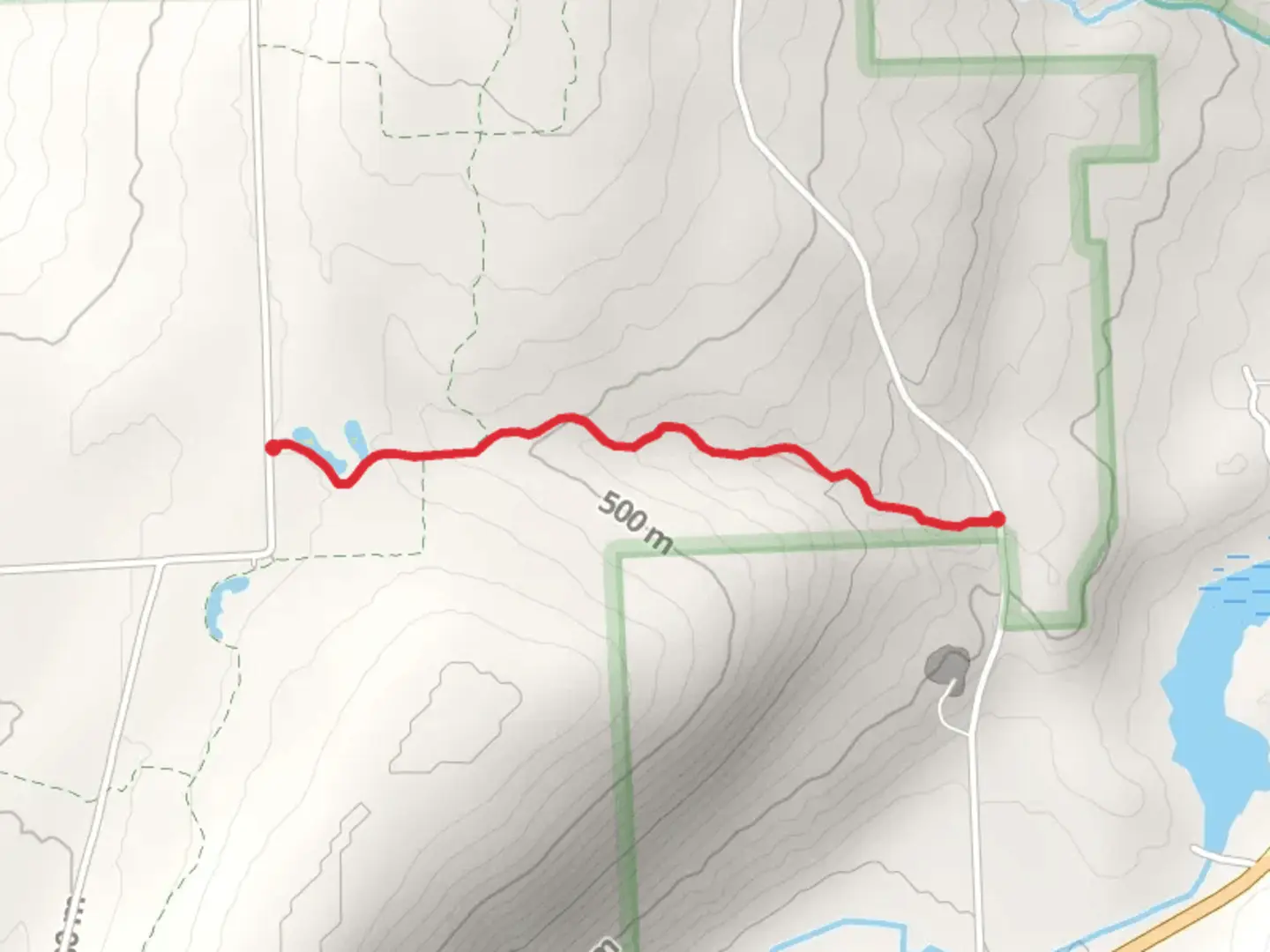 An image depicting the trail Gorge Ponds via Gorge Trail and its surrounding area.