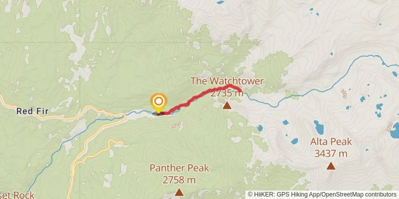 Tokopah falls 2025 trail map