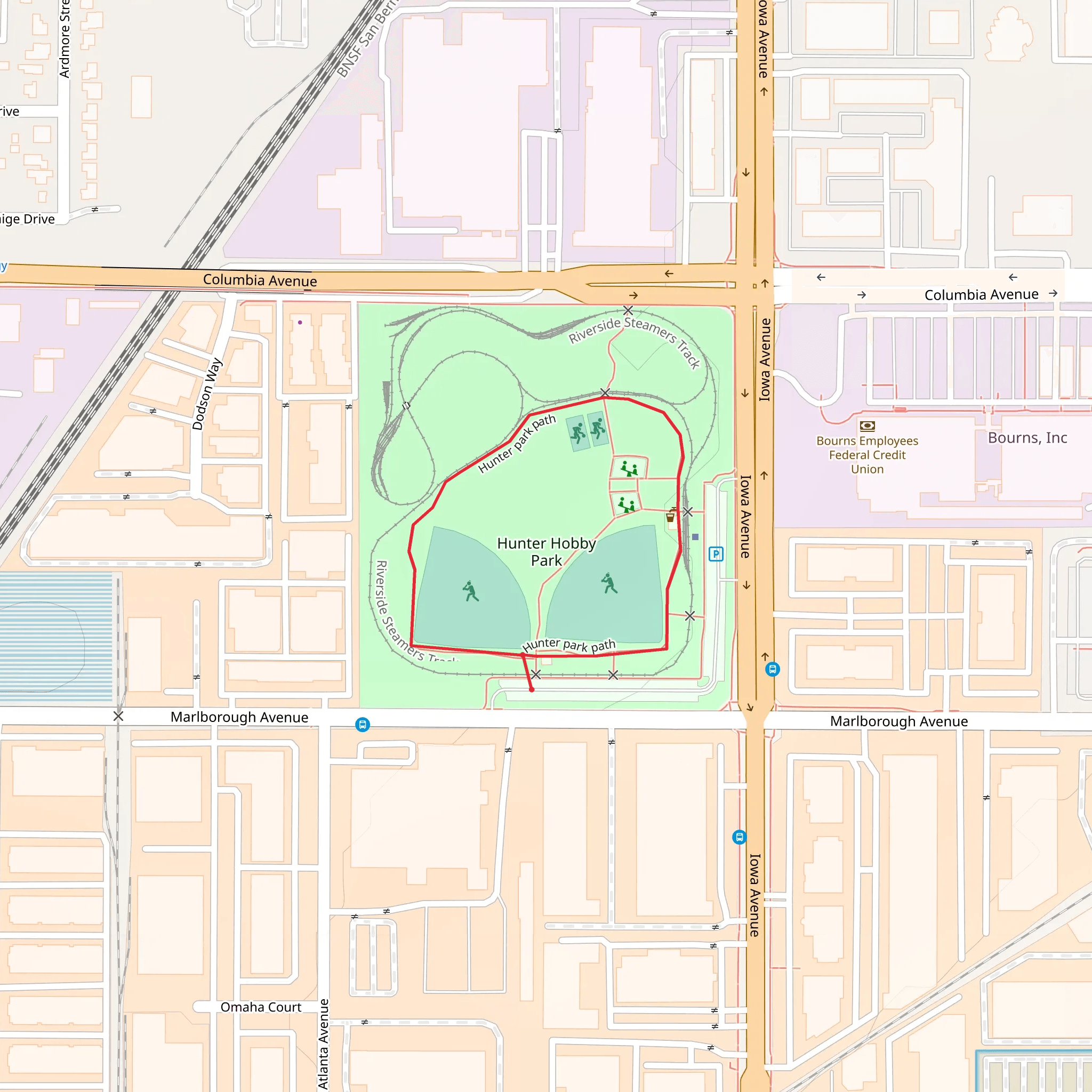 Hunter Hobby Park Loop mobile static map