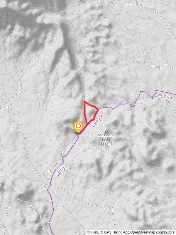 Frying Pan Spring Trail and Butterfield Loop Trail mobile static map