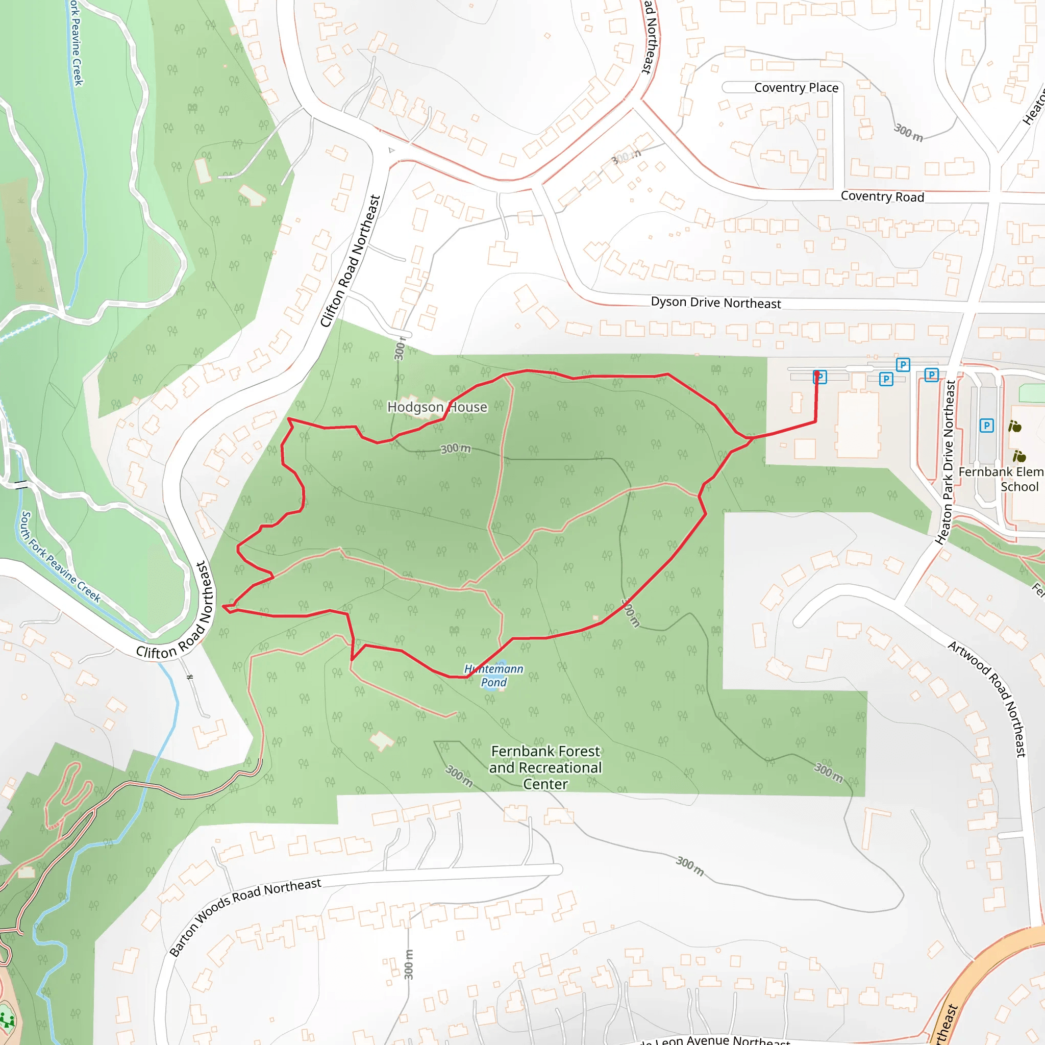 Huntemann Pond Loop mobile static map