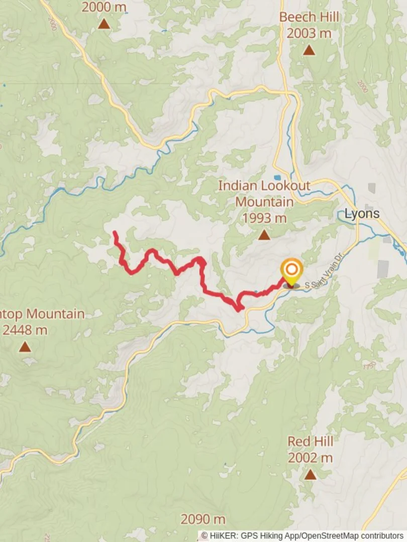 An image depicting the trail Night Hawk Trail and its surrounding area.