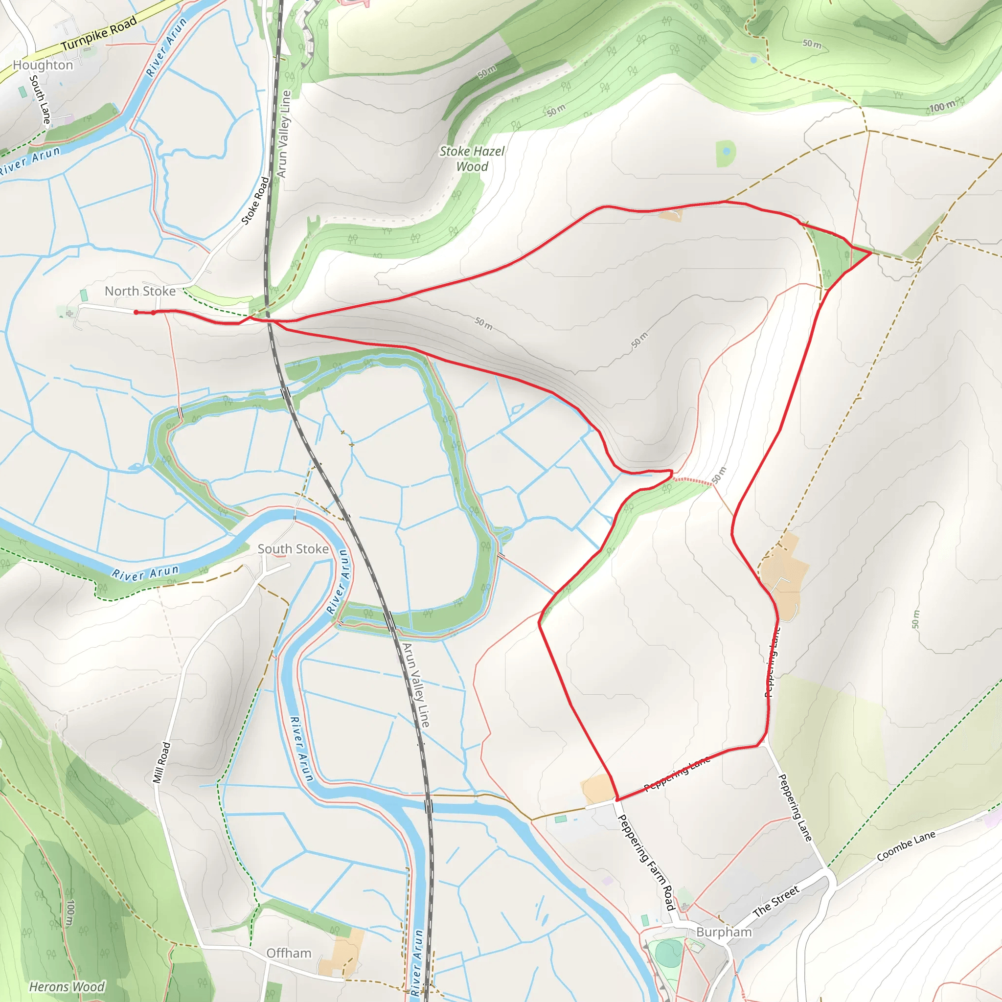 North Stoke Loop Walk mobile static map