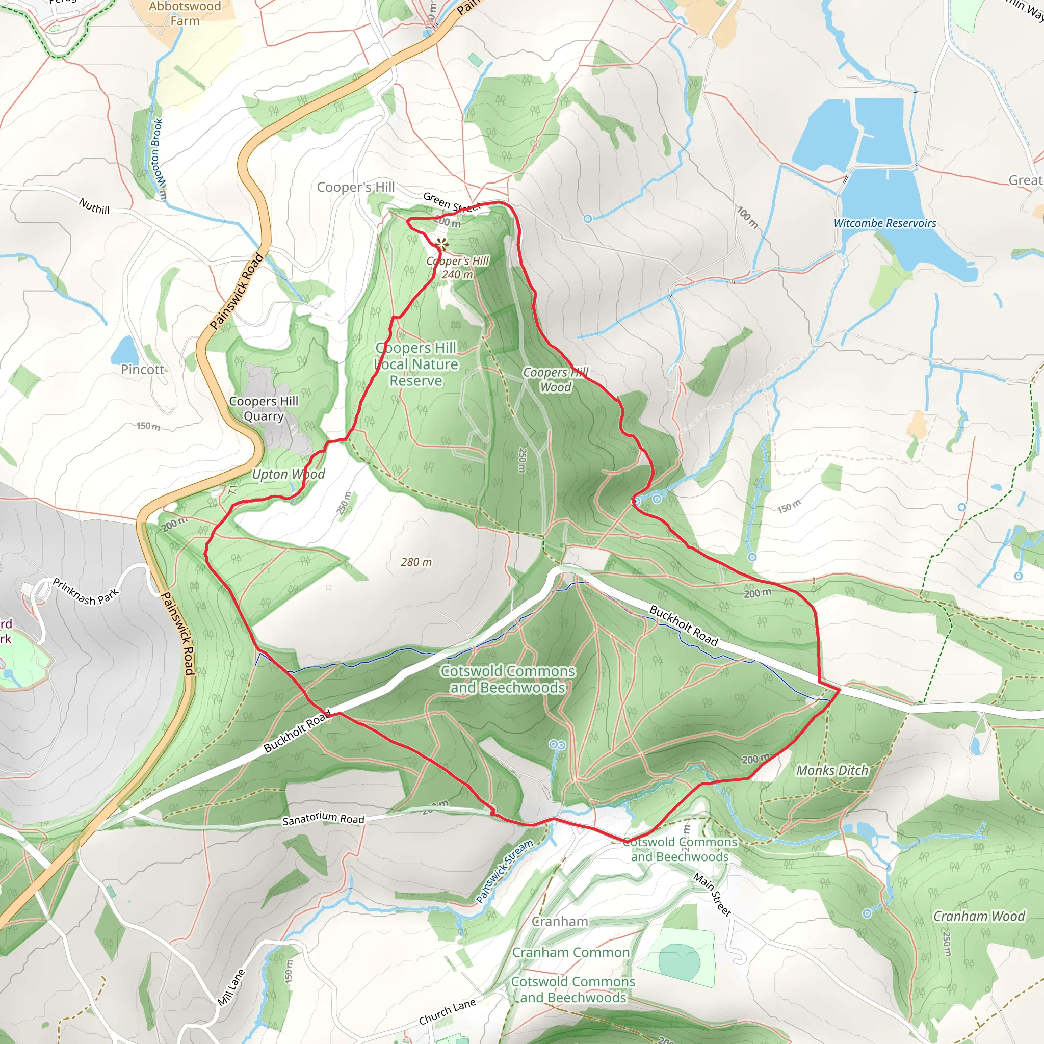 Cranham, Cooper’s and the Beechwoods mobile static map