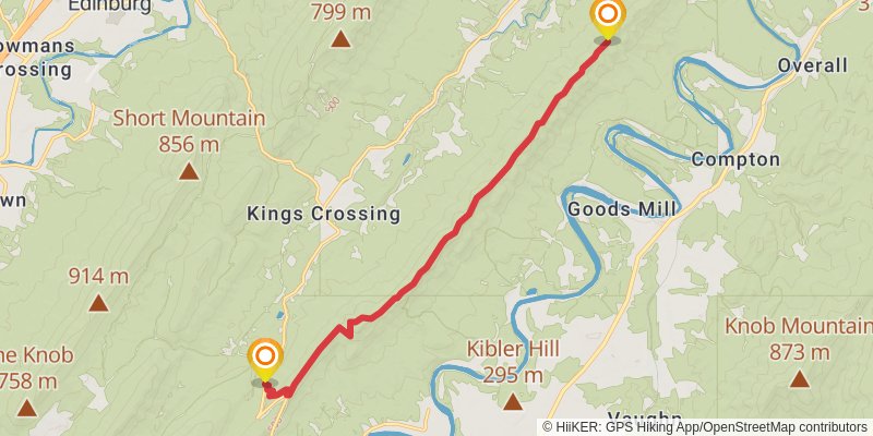Great Massanutten Loop stage 6 Map