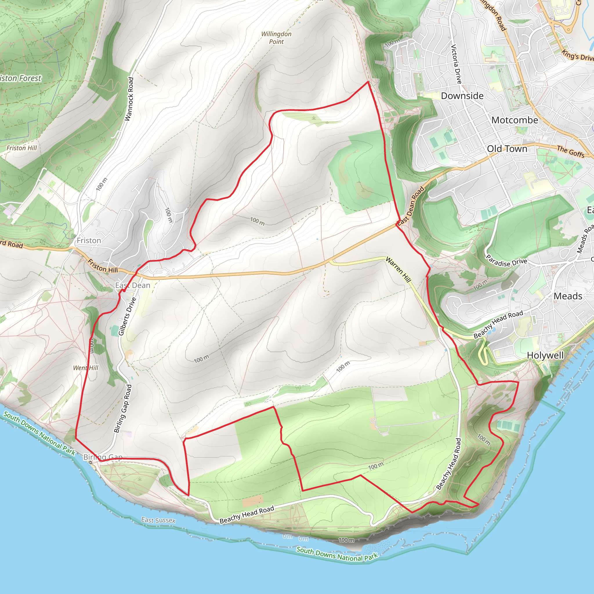 East Dean Circular mobile static map