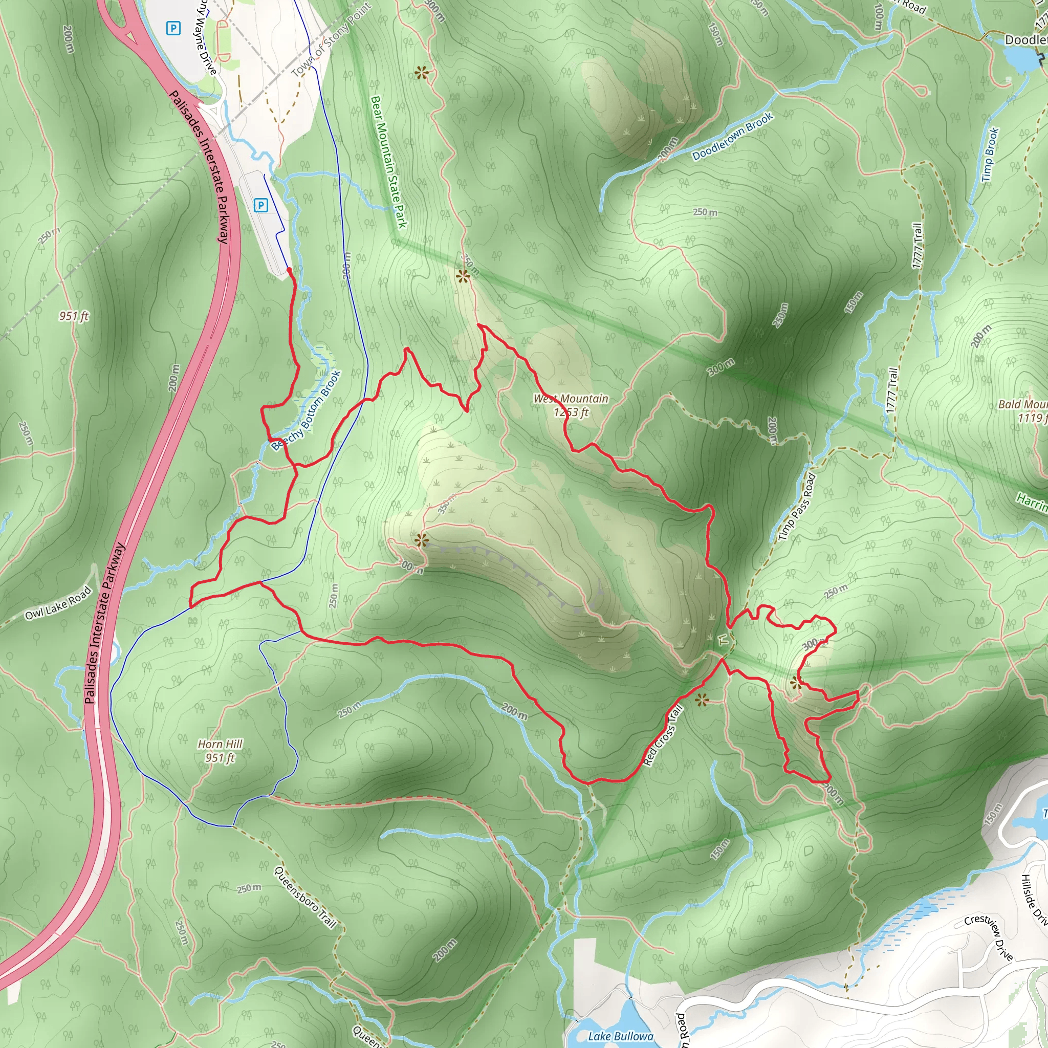 The Timp and West Mountain Loop via Red Cross mobile static map