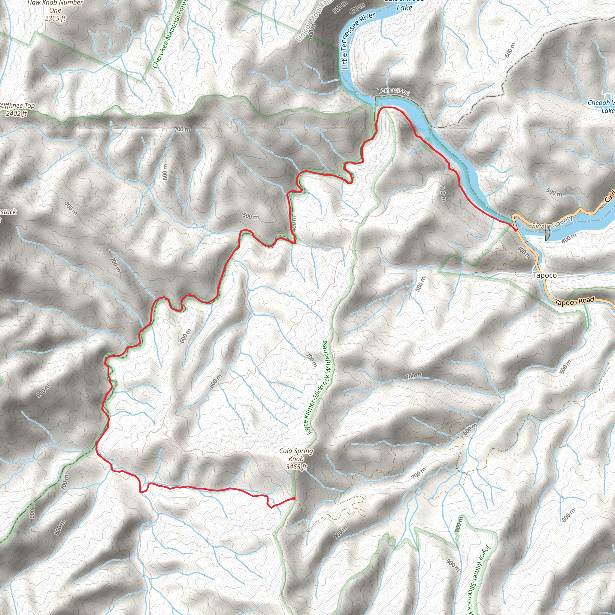 Big Fat Branch and Slickrock Creek Trail mobile static map