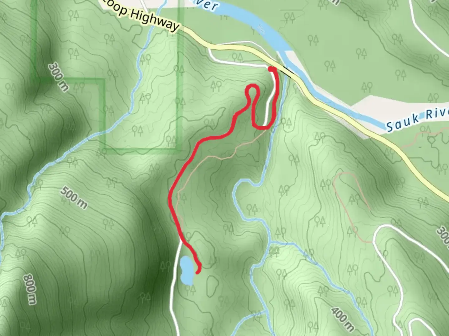 An image depicting the trail Frog Lake Out and Back and its surrounding area.