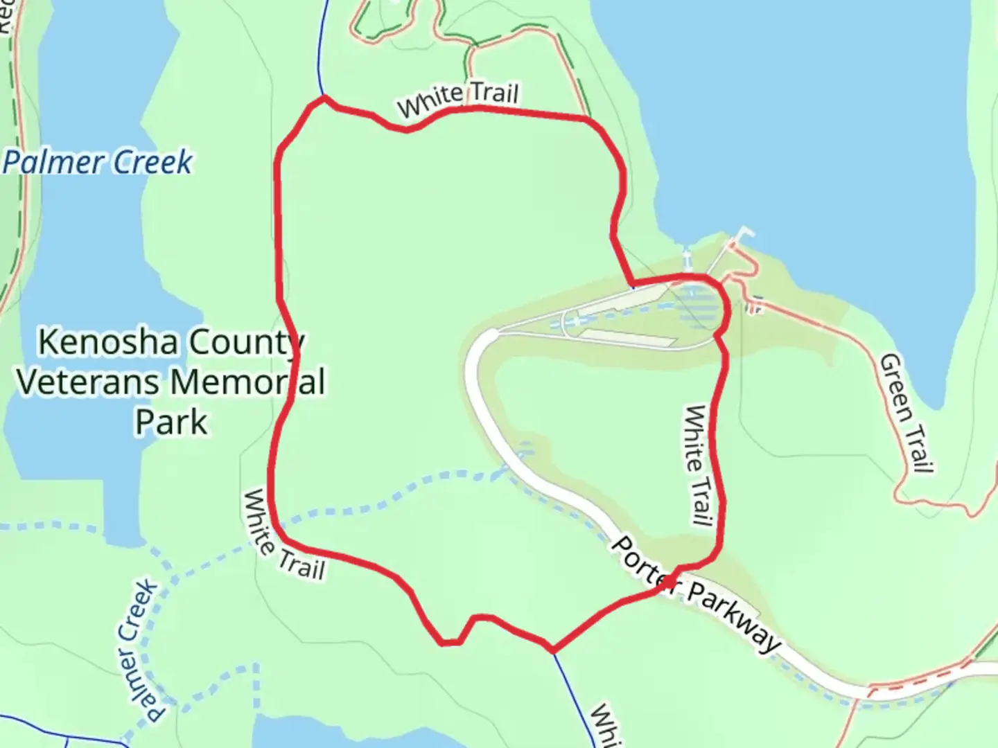 An image depicting the trail White Loop Trail and its surrounding area.