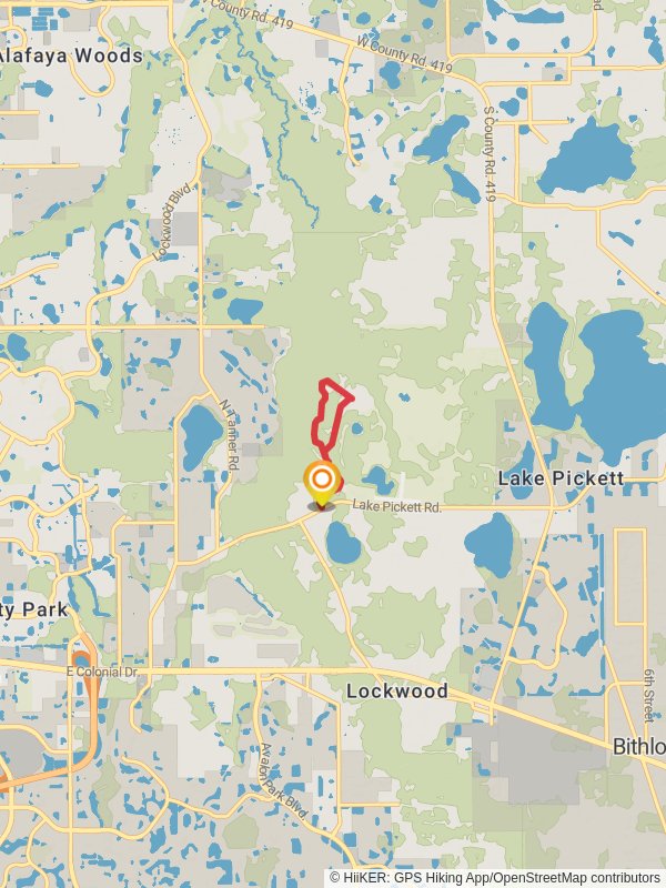 Red and Yellow Loop Trail mobile static map