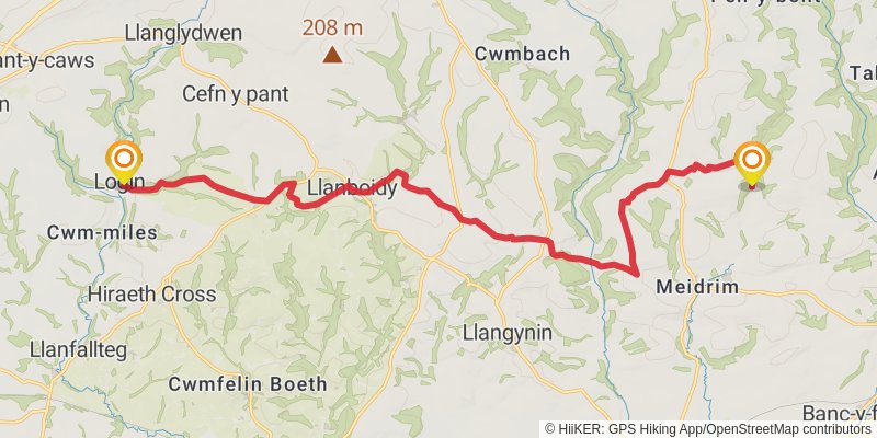 Celtic Way stage 5 Map