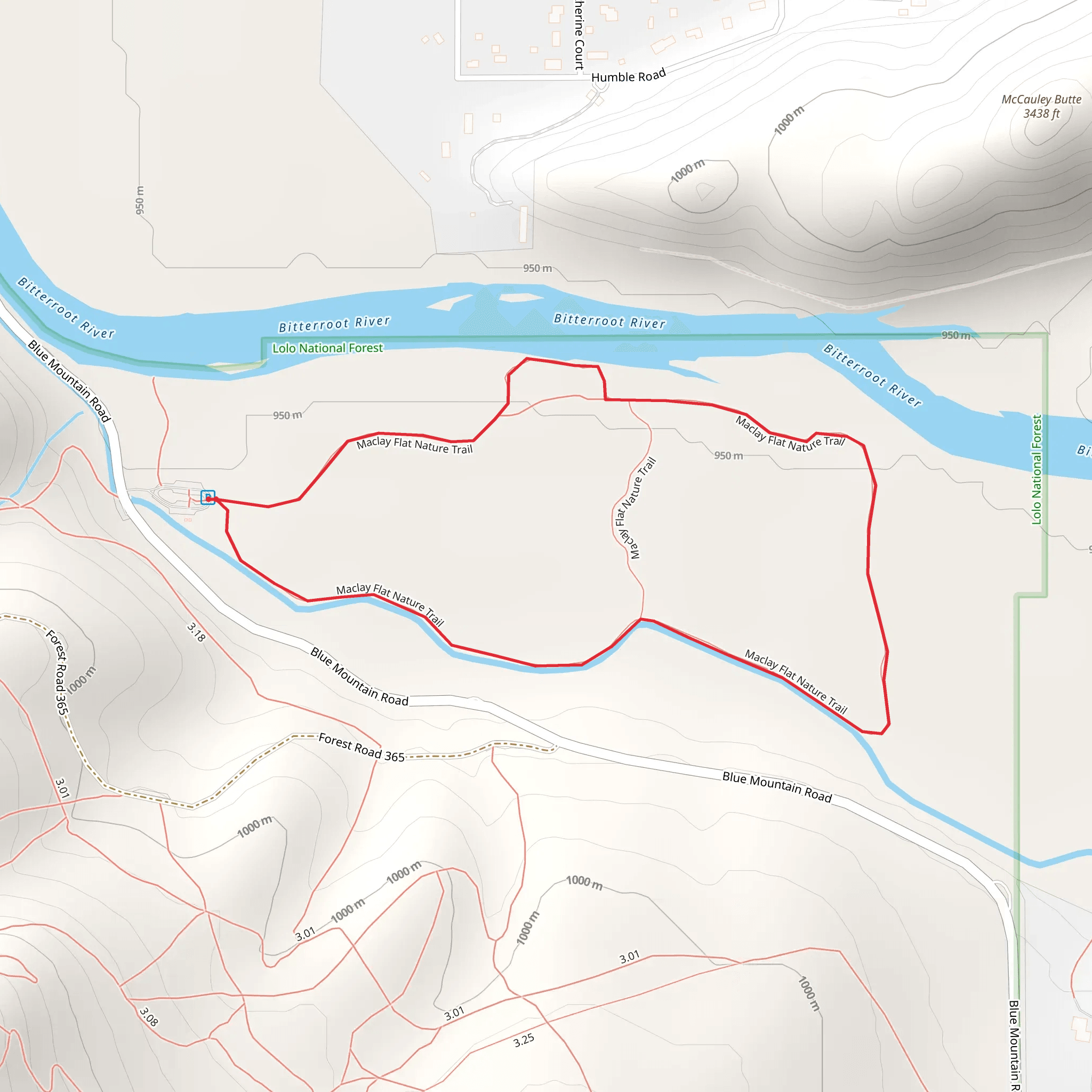 Maclay Flat Nature Loop Trail mobile static map