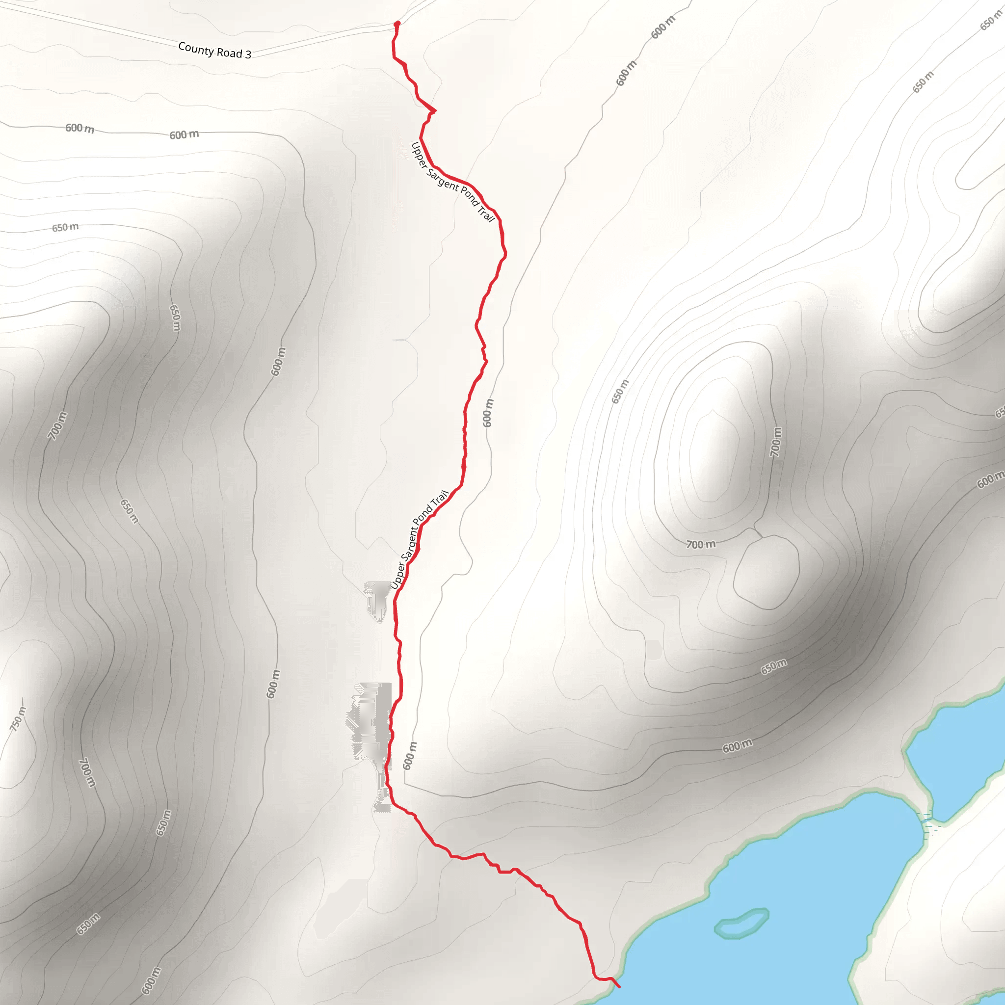 Upper Pond Trail mobile static map