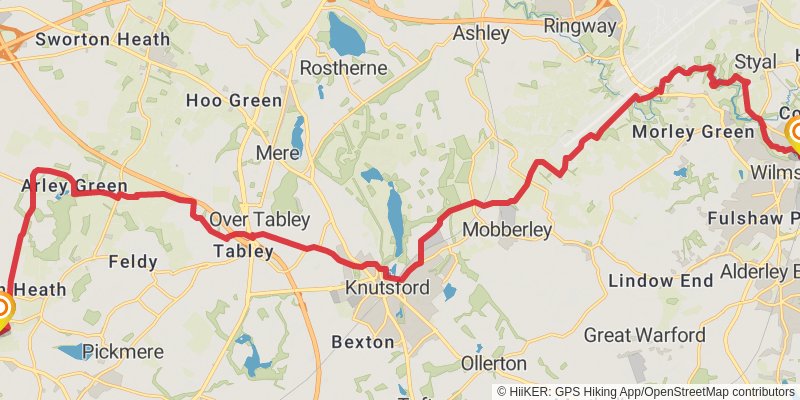 North Cheshire Way stage 4 Map