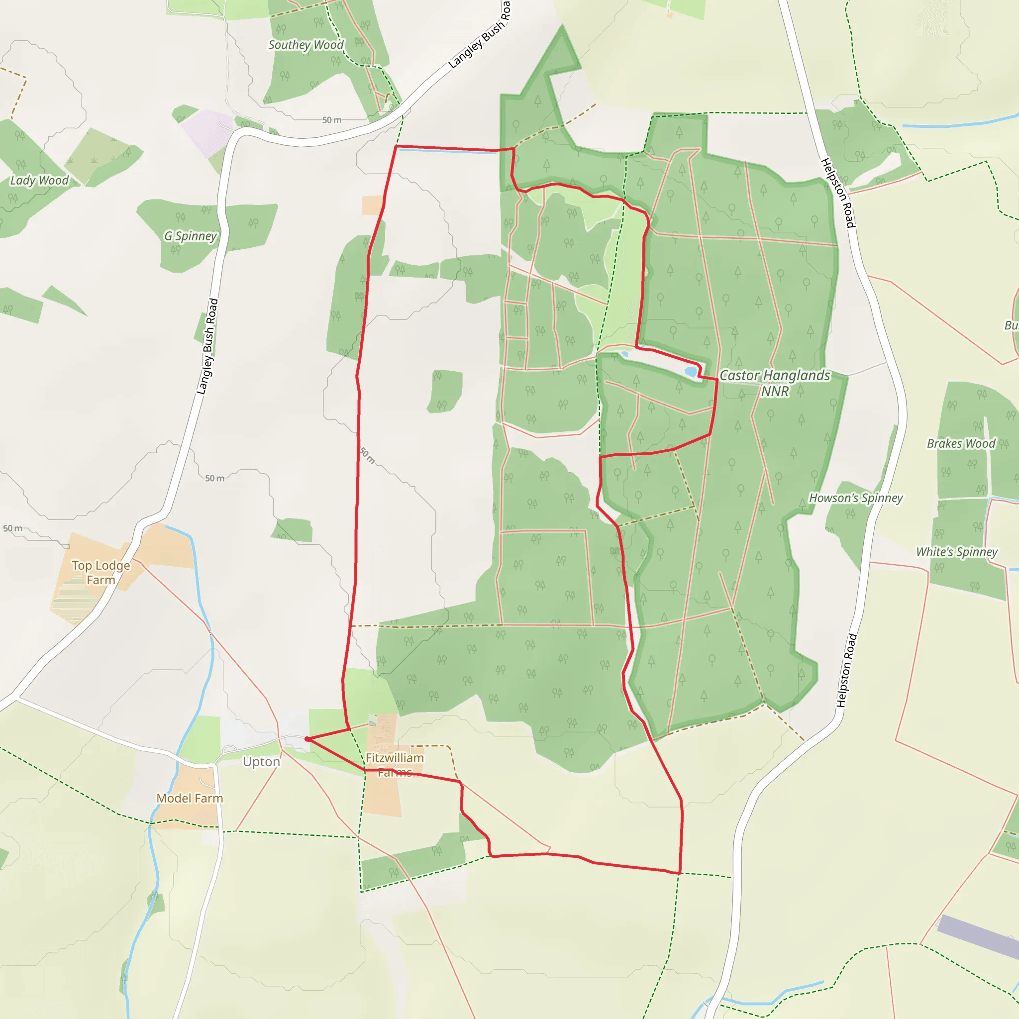 Castor Hanglands NNR mobile static map