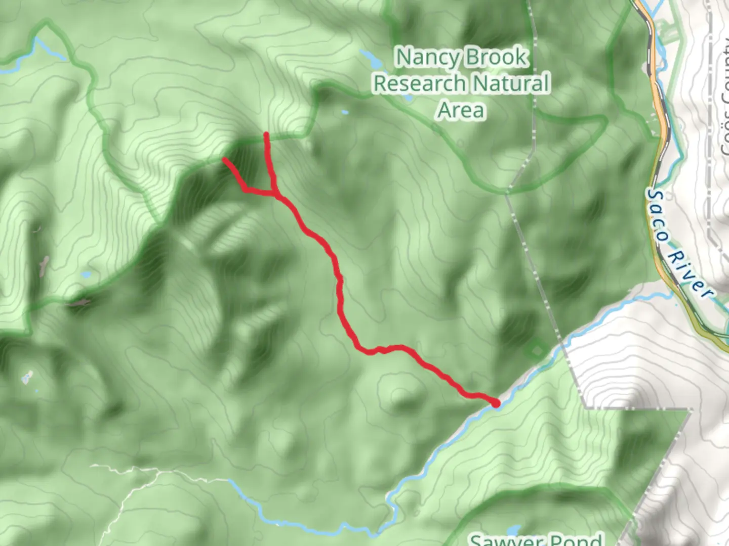 An image depicting the trail Vose Spur and Carrigan Notch Trail via Signal Ridge Trail and its surrounding area.