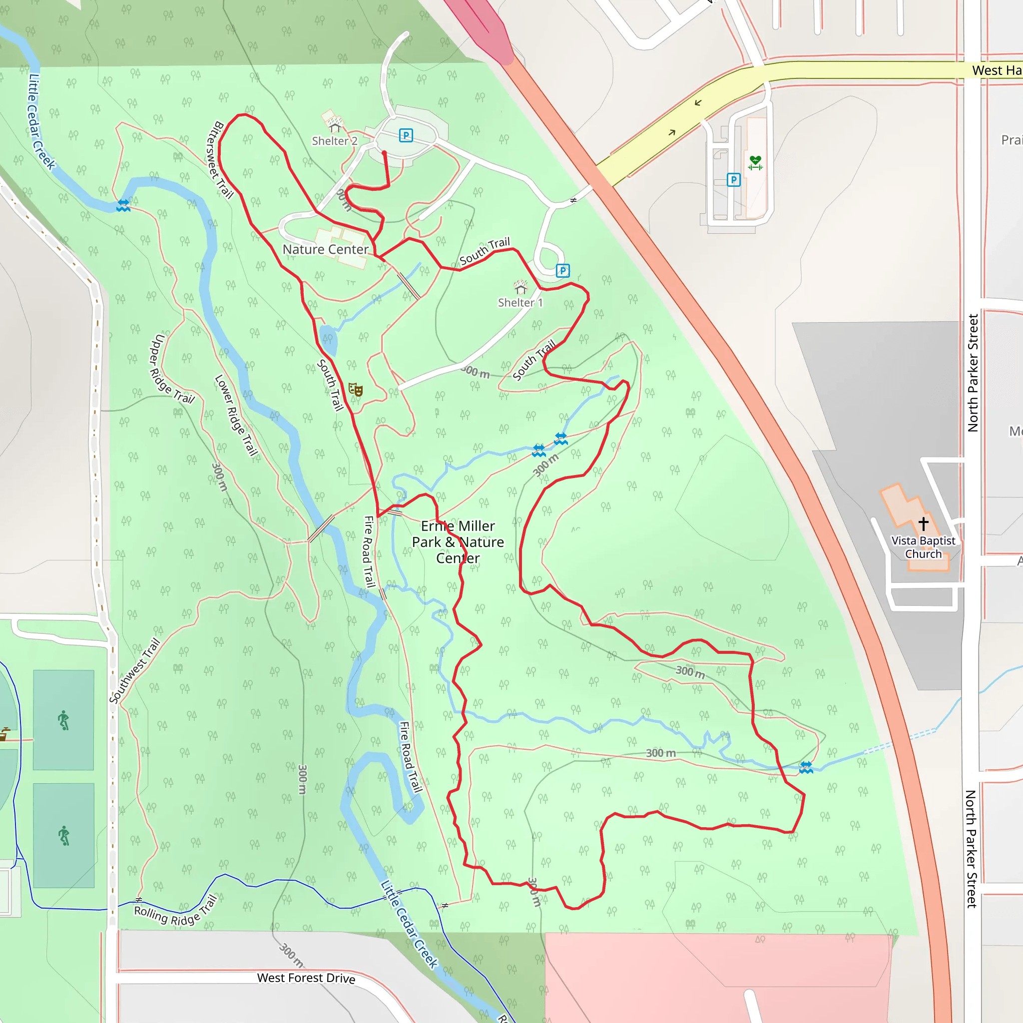 Bittersweet Trail and South Trail Loop mobile static map