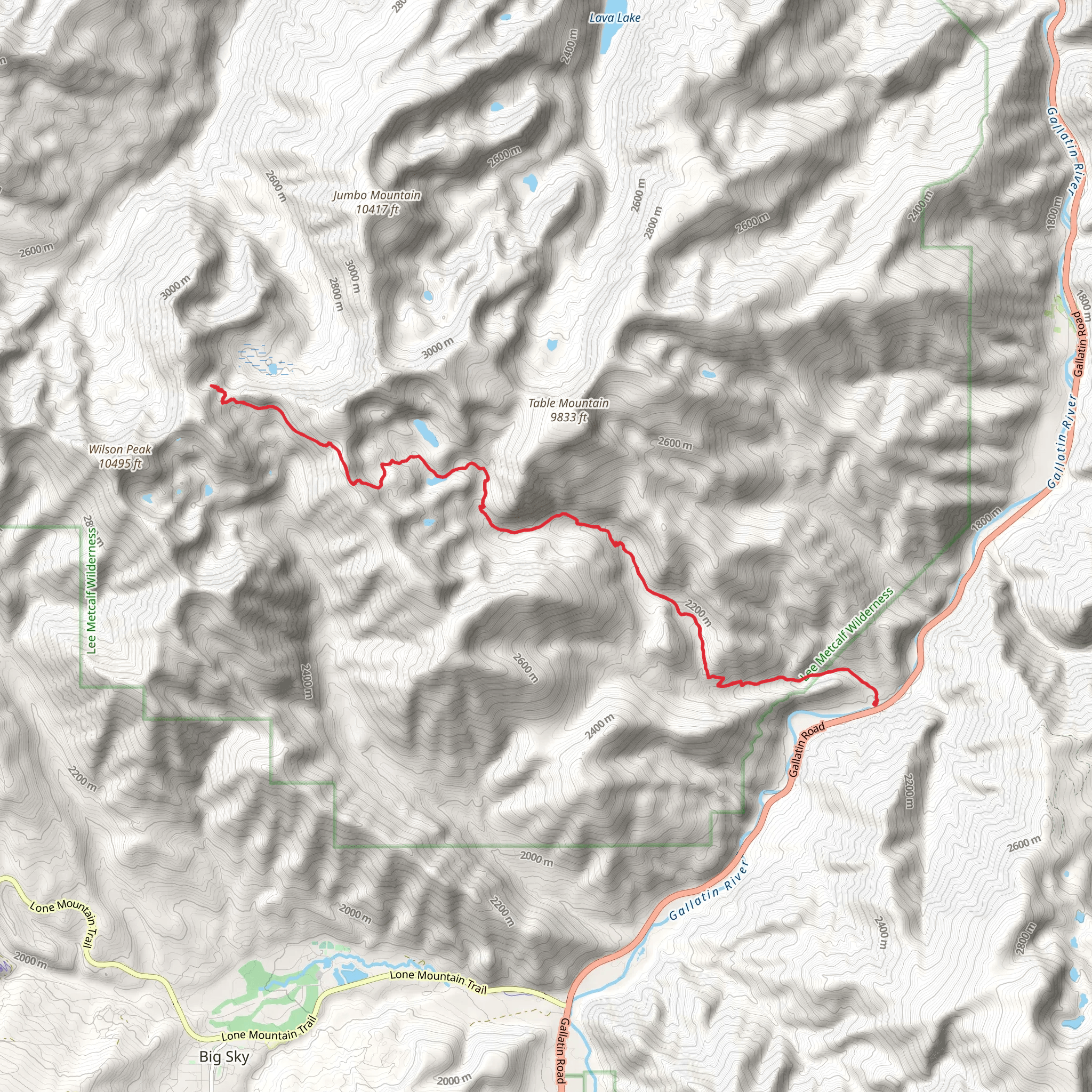 Deer Creek to Deer Lake Trail mobile static map