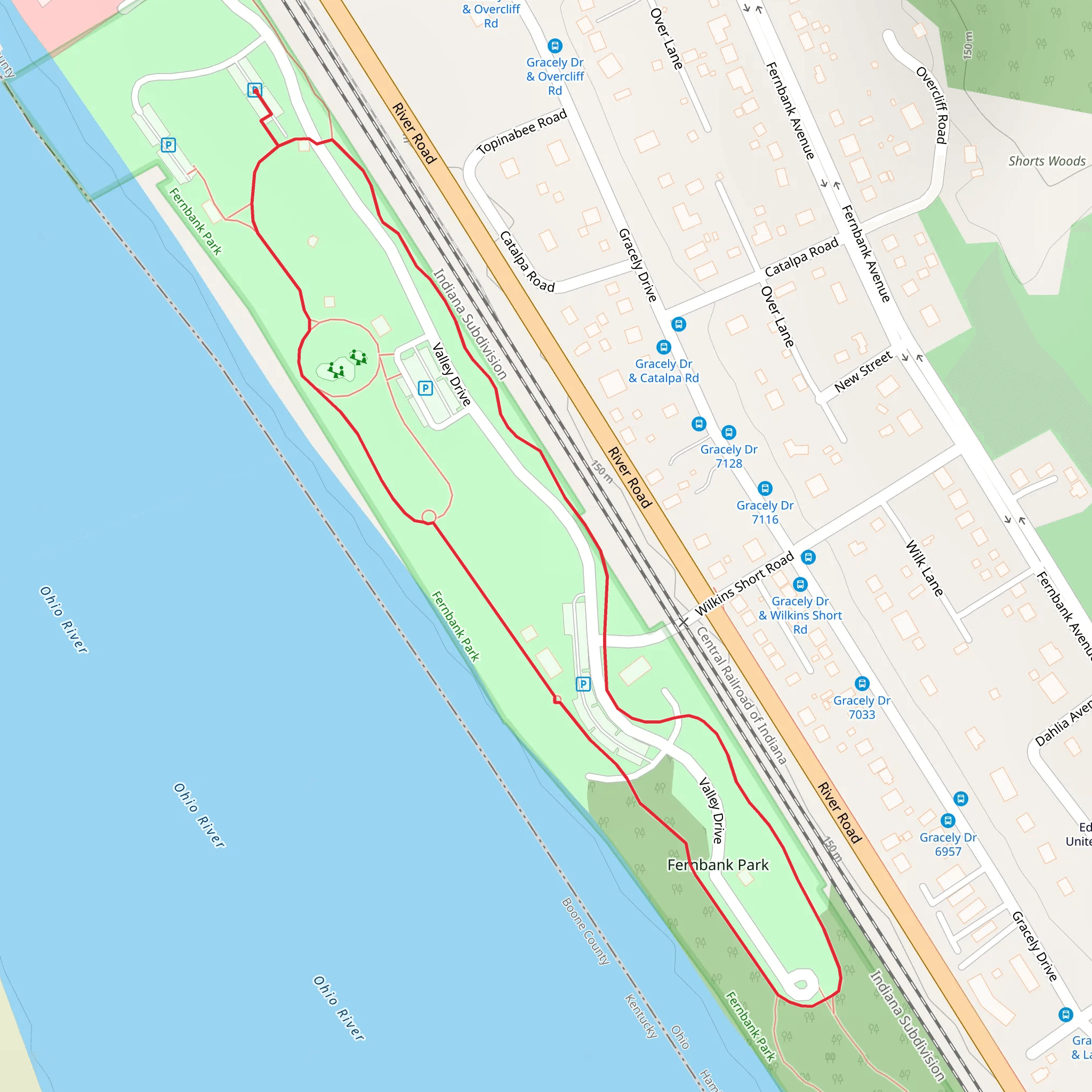 Fernbank Park Loop mobile static map