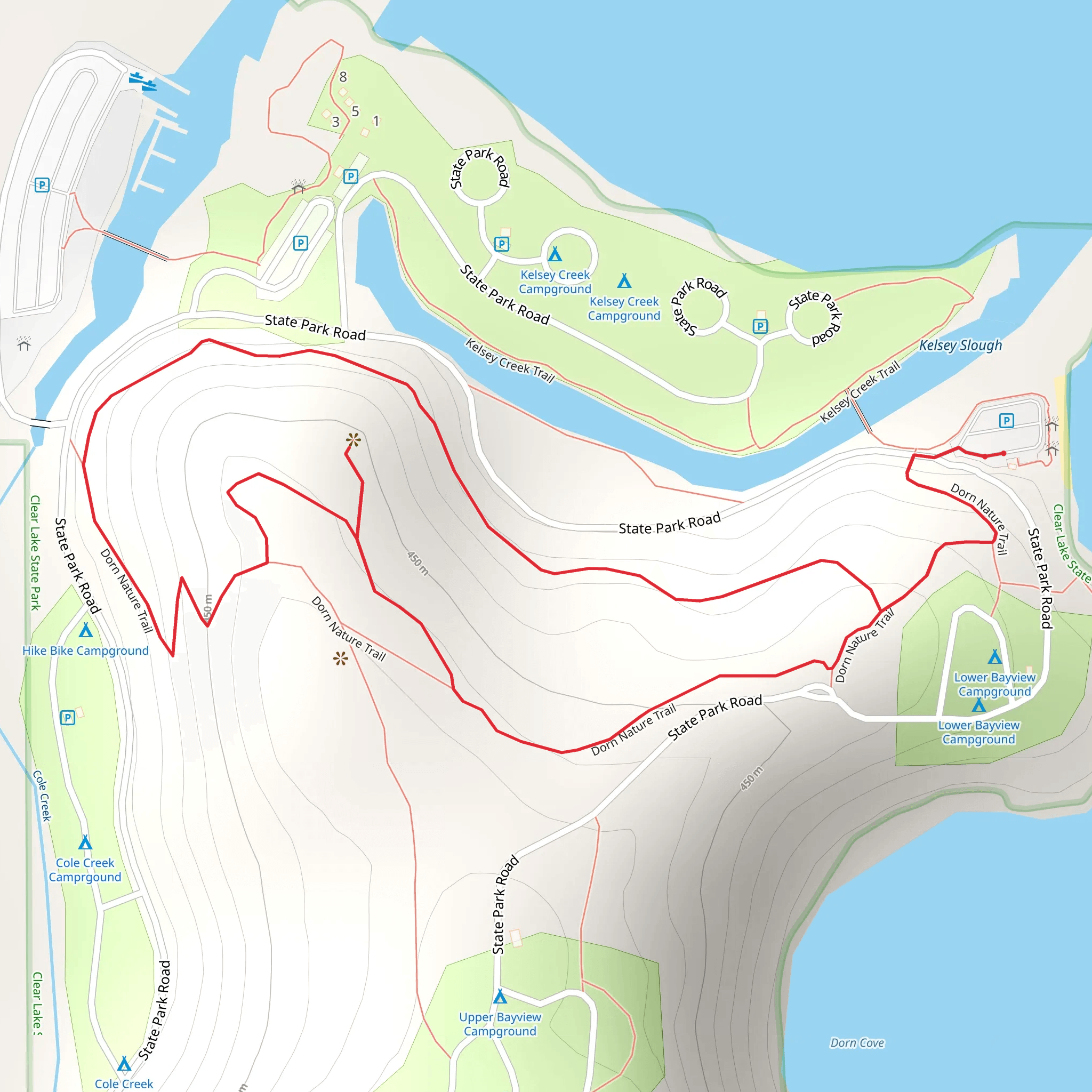 Dorn Nature Loop Trail mobile static map