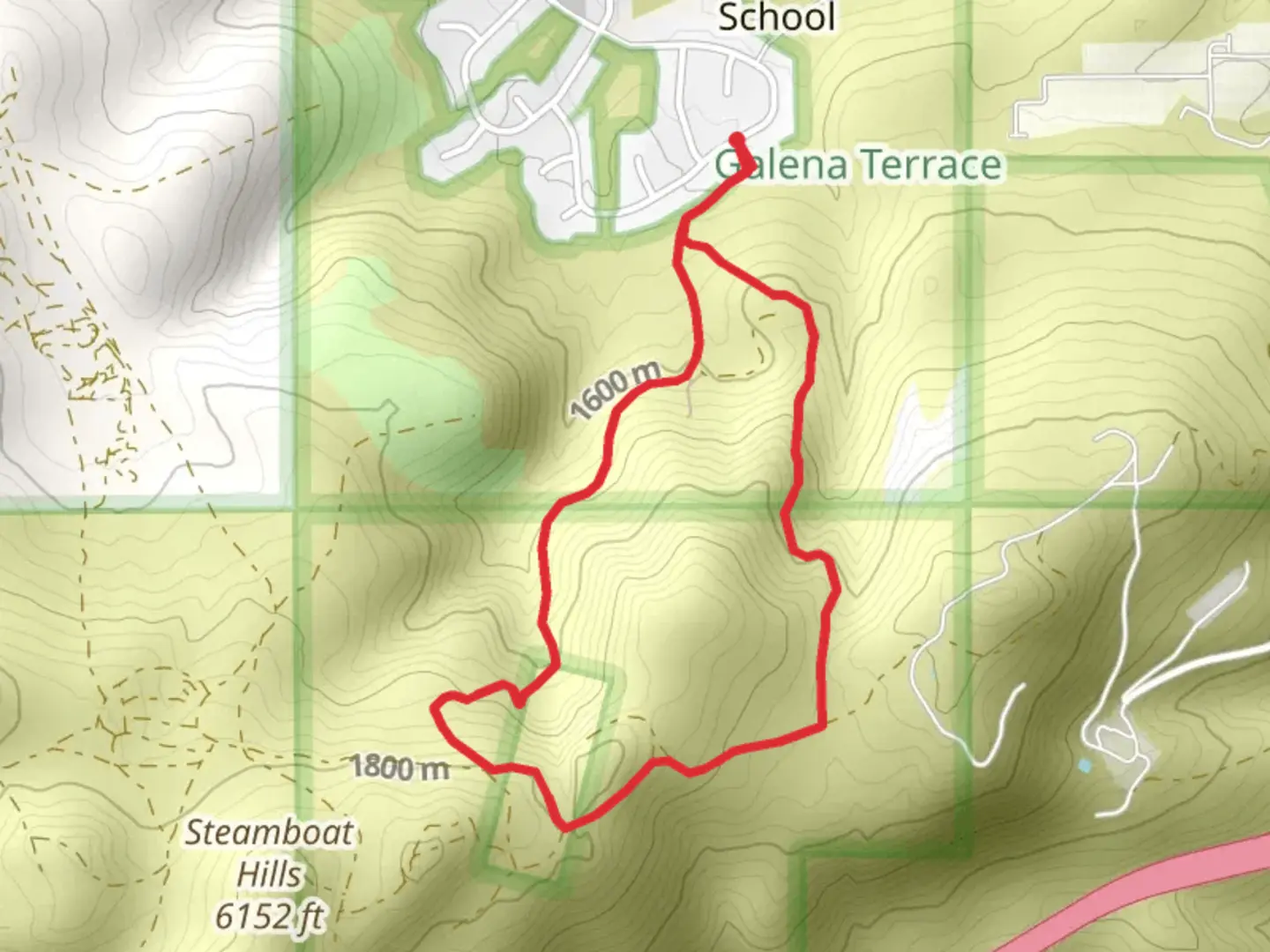 An image depicting the trail Whitefish Drive Loop - South and its surrounding area.