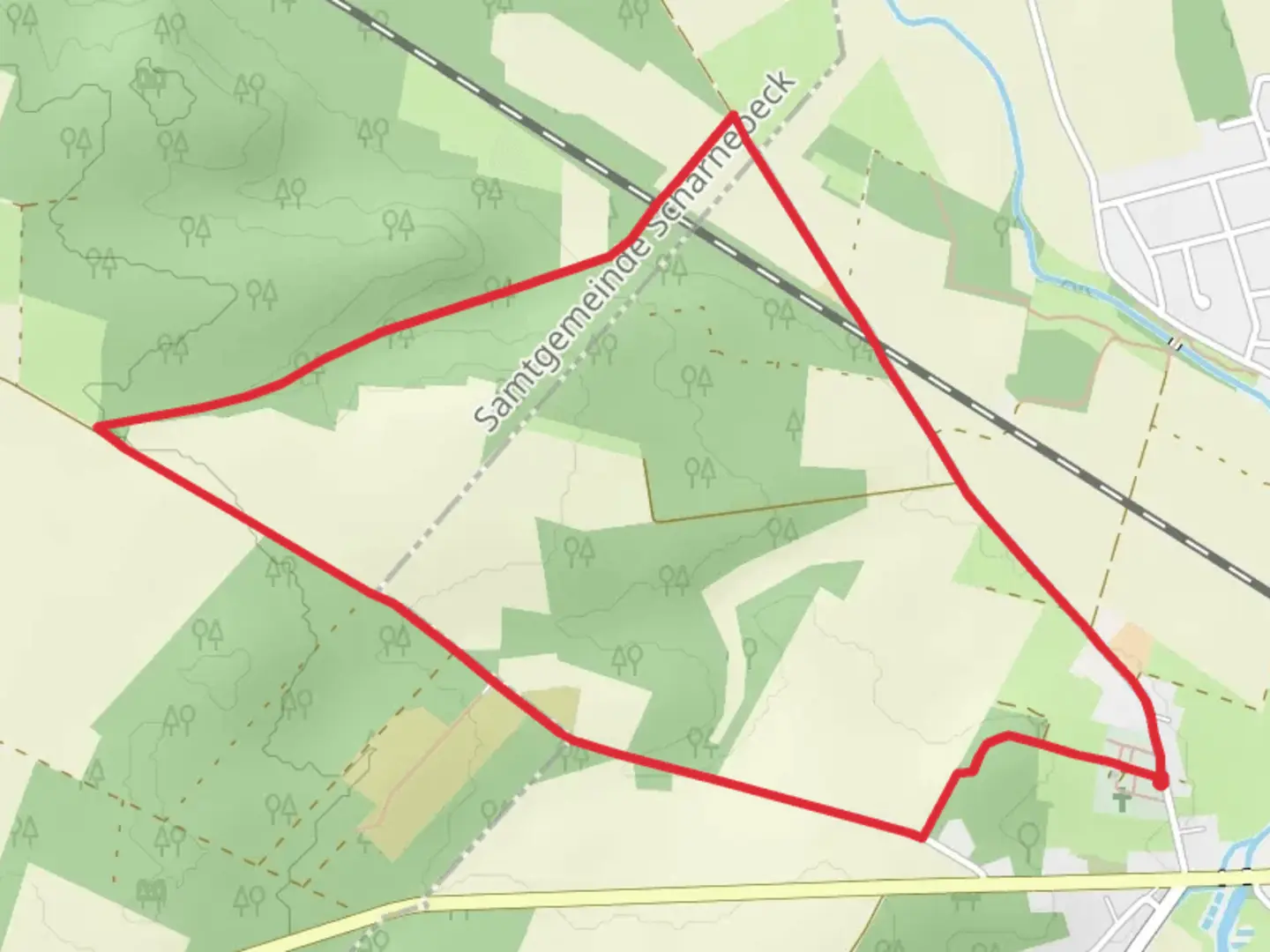 An image depicting the trail Wanderweg Kleiner Rehberg Loop and its surrounding area.