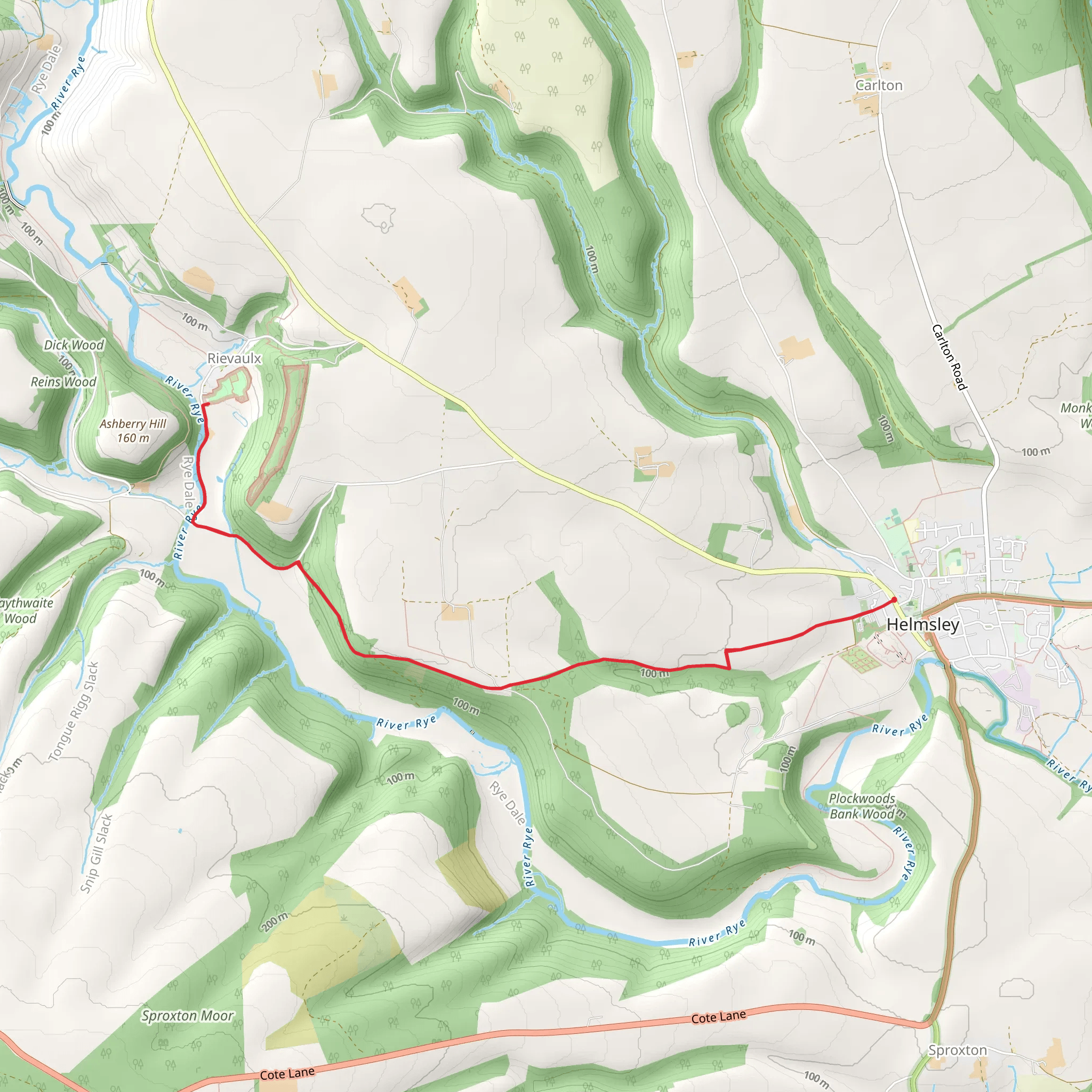 Helmsley and Rievaulx Abbey mobile static map
