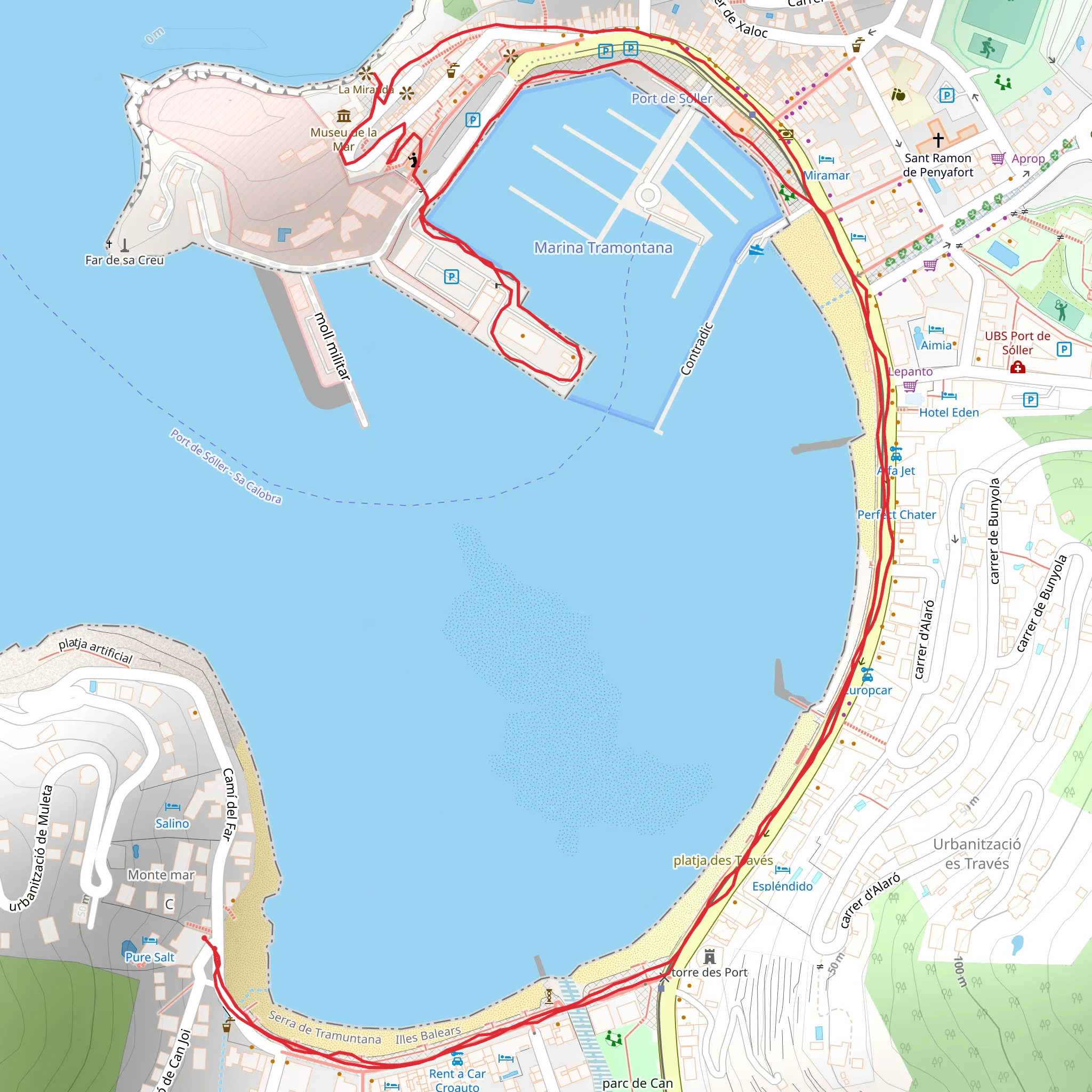 Stroll around the bay at Port de Soller mobile static map