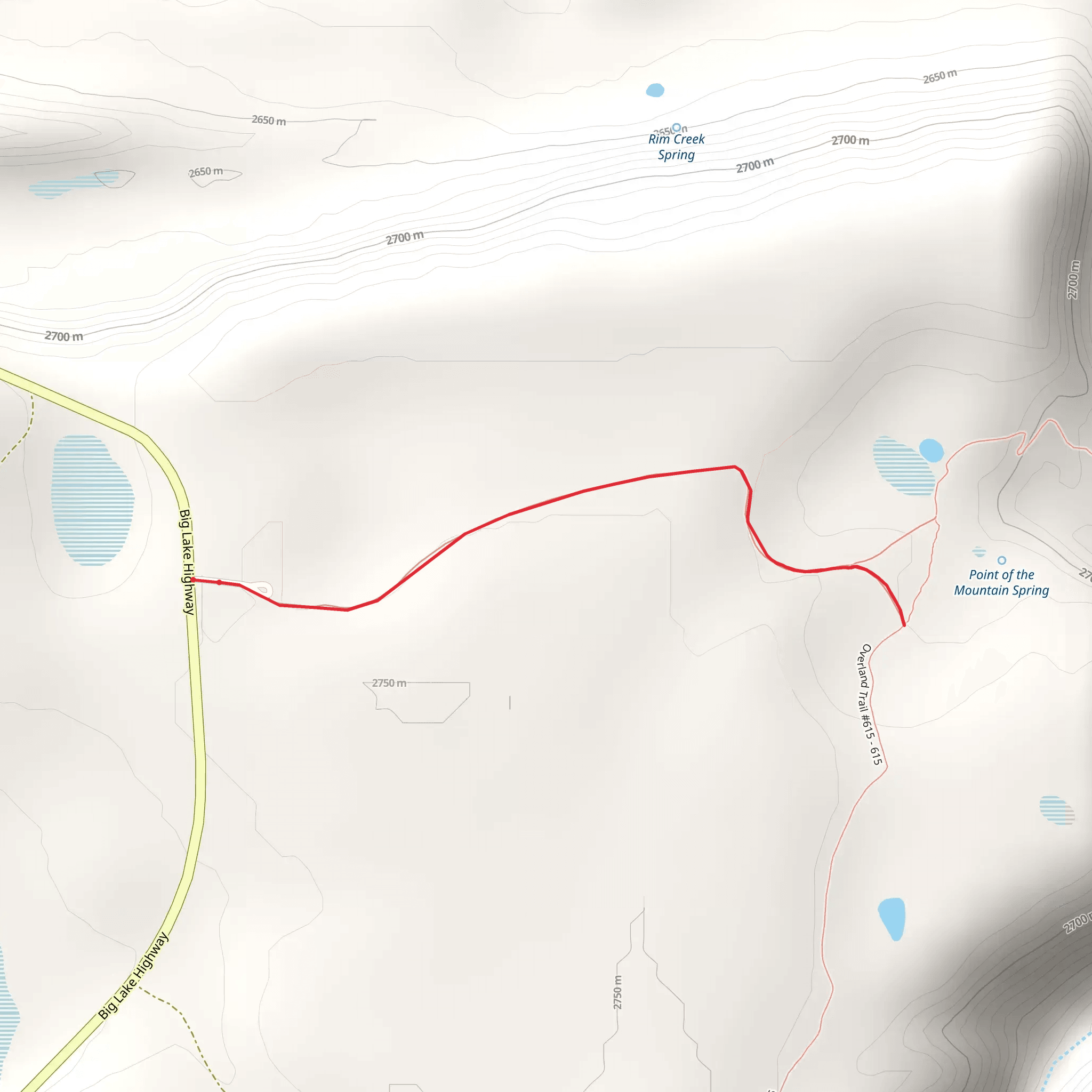 Overland Connector via Apache Vista Trail mobile static map