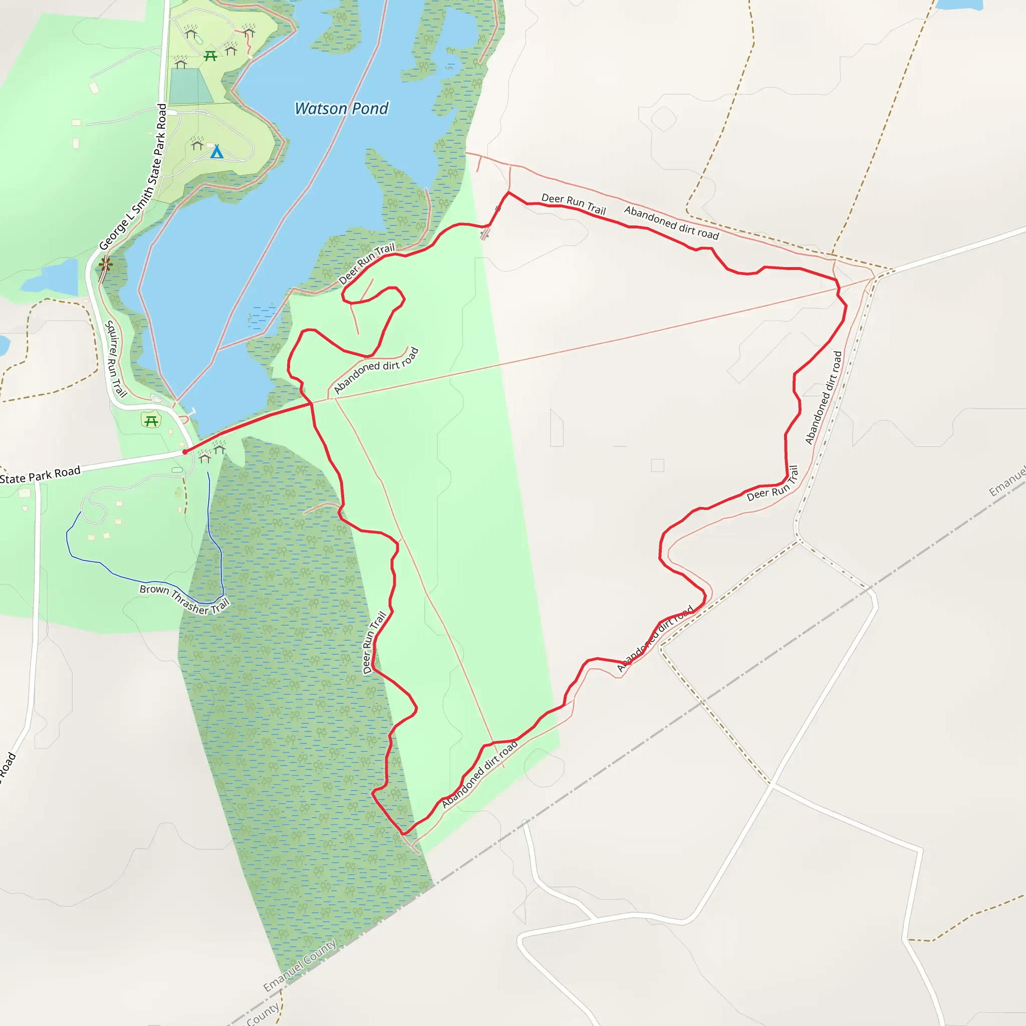 Butterfly Garden Loop mobile static map
