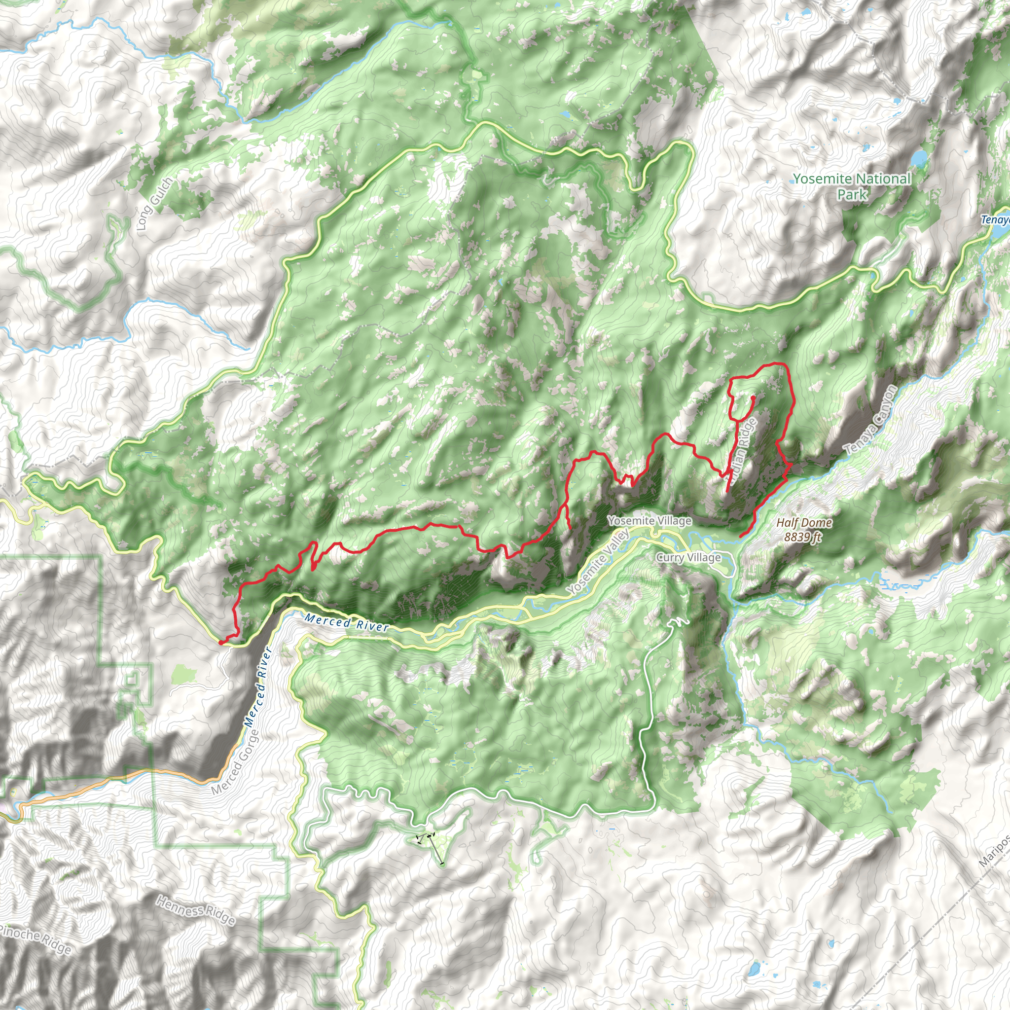 North Rim Trail mobile static map