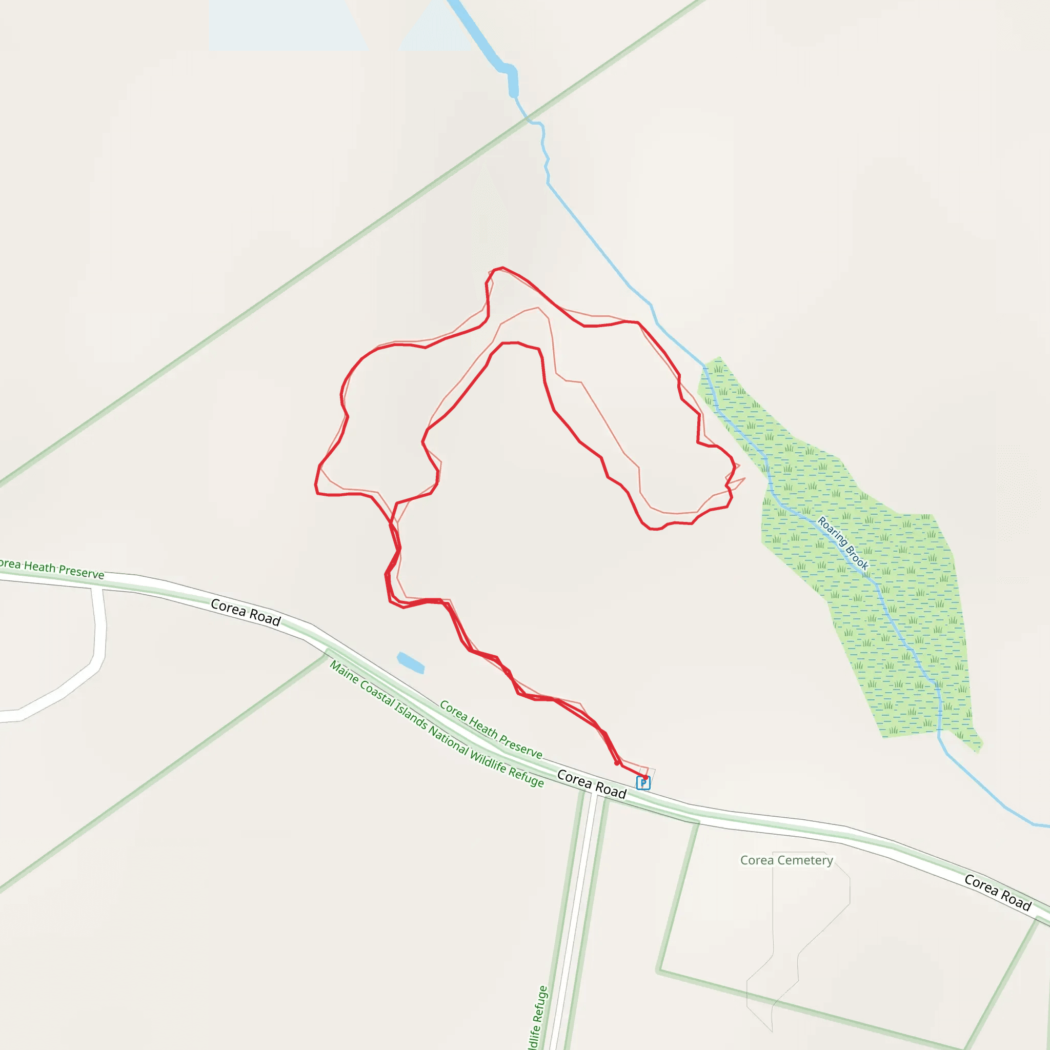 Heath - Corea Road Loop mobile static map