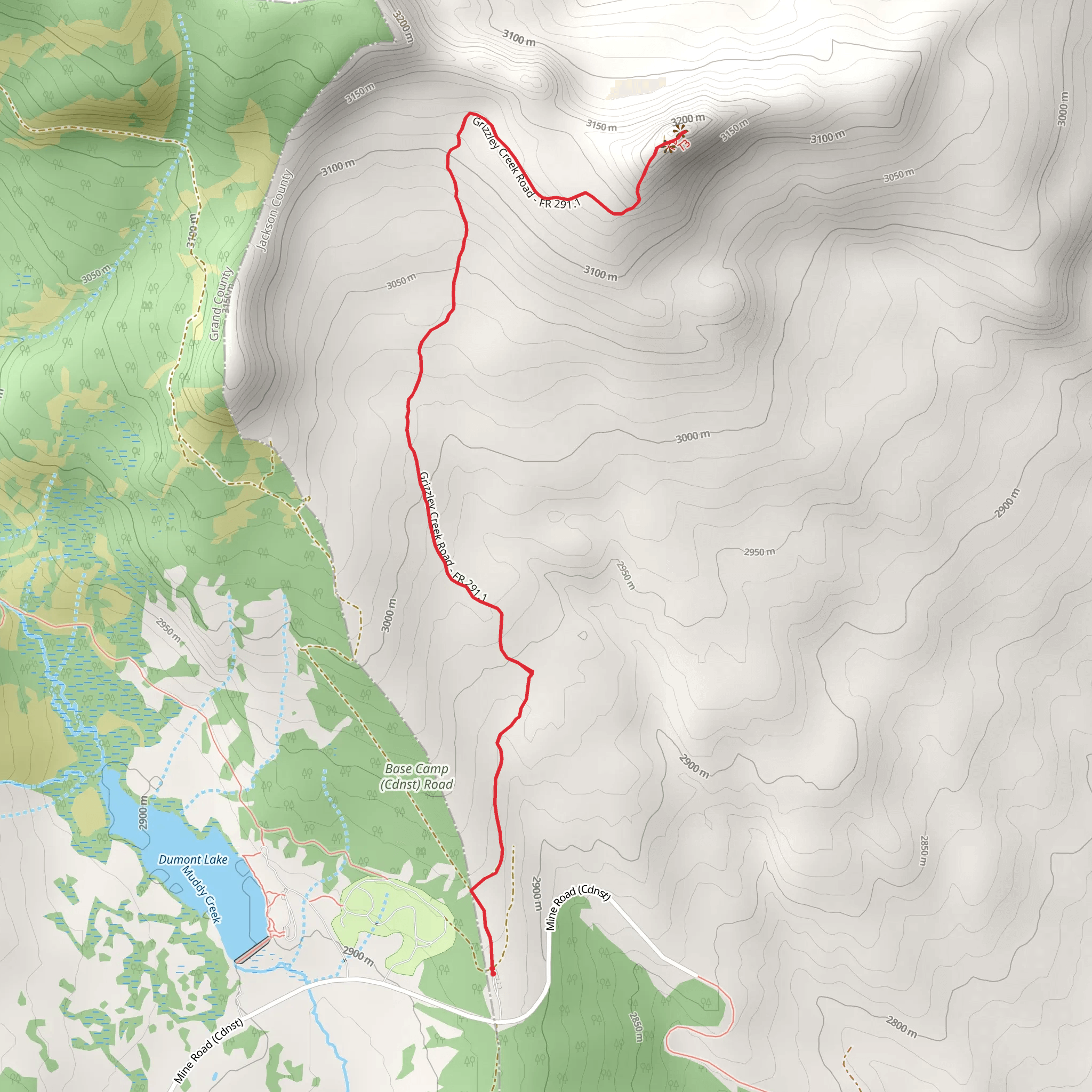 Rabbit Ears Peak mobile static map