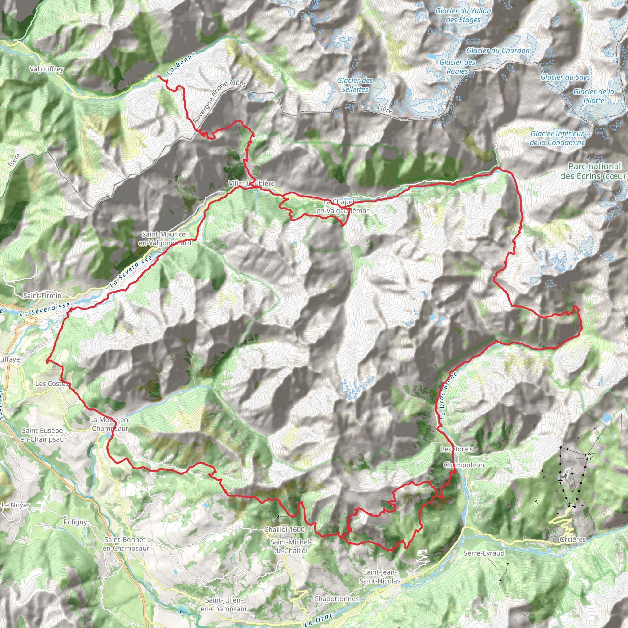 Tour du Vieux Chaillol mobile static map