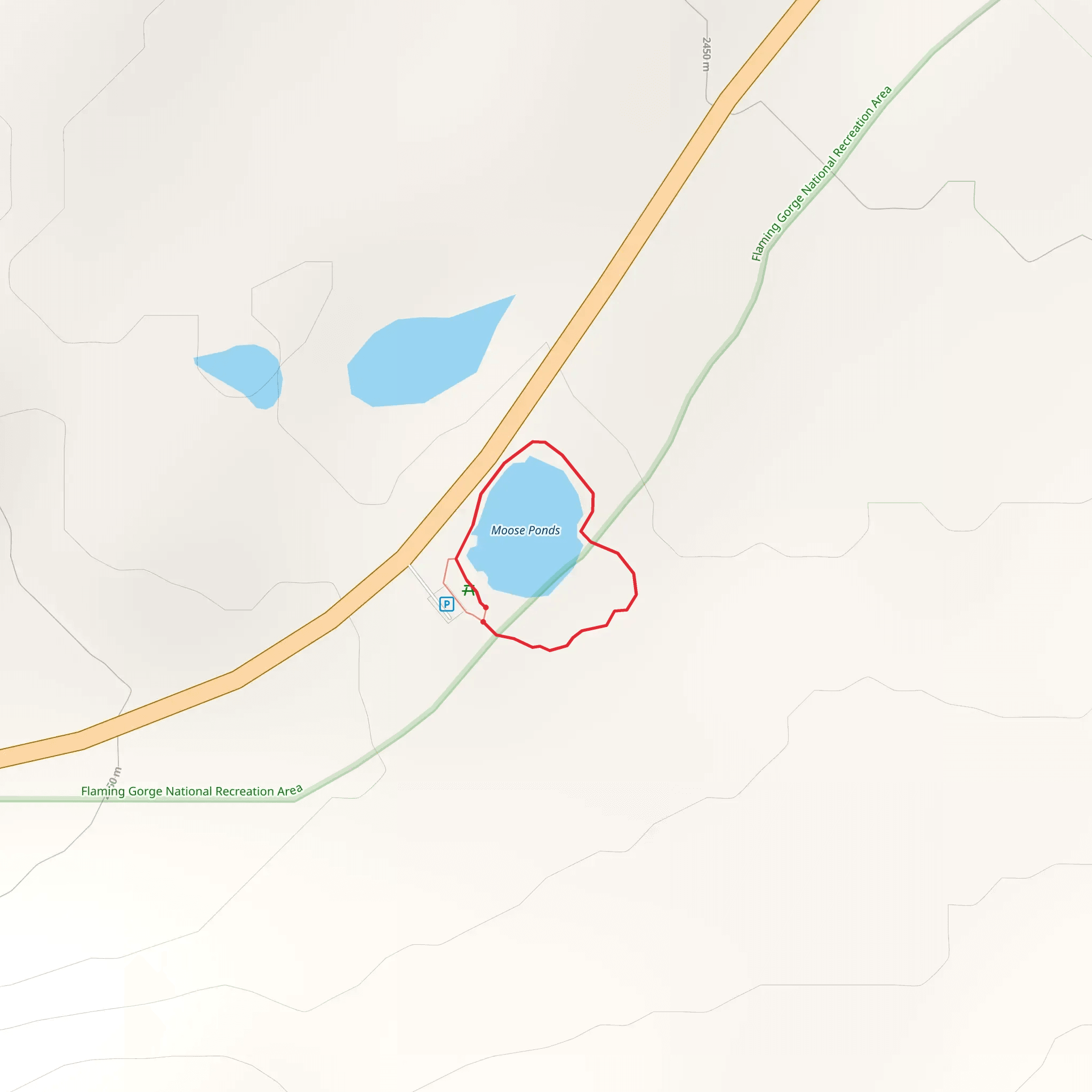 Moose Ponds Nature Loop Trail mobile static map