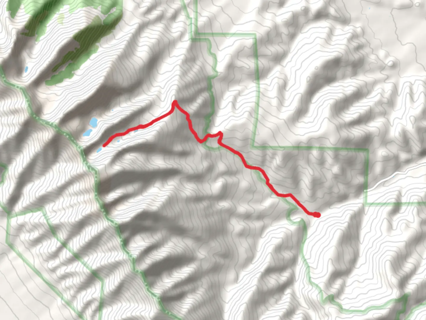 An image depicting the trail Bushnell Lakes via Rainbow Trail and its surrounding area.