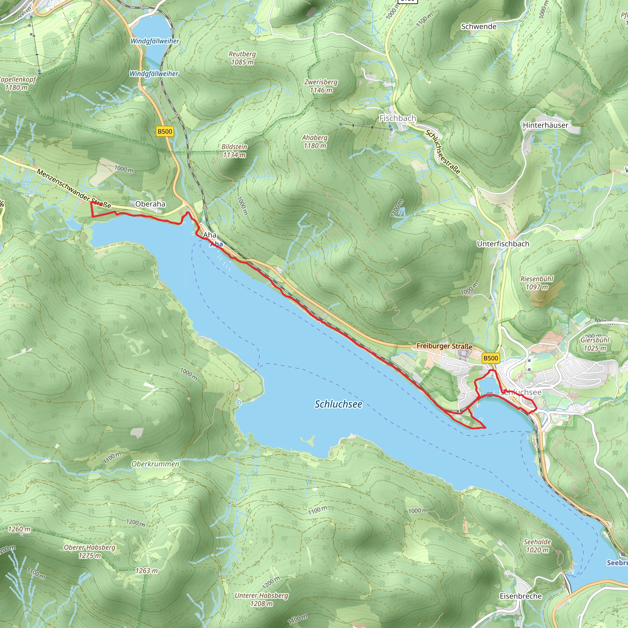 Schluchsee Scenic Shore Walk mobile static map